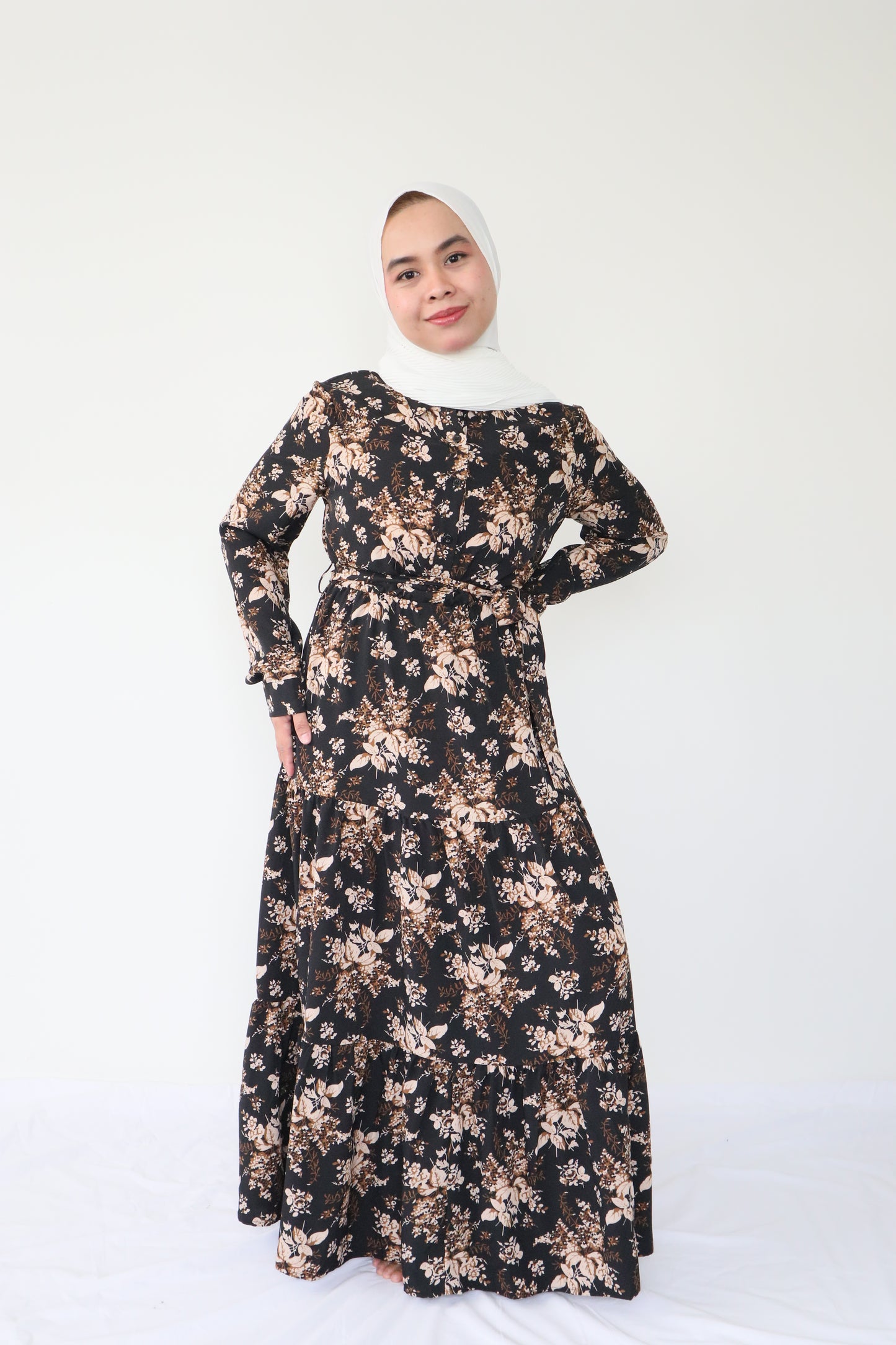Floral Ruffle Maxi Dress