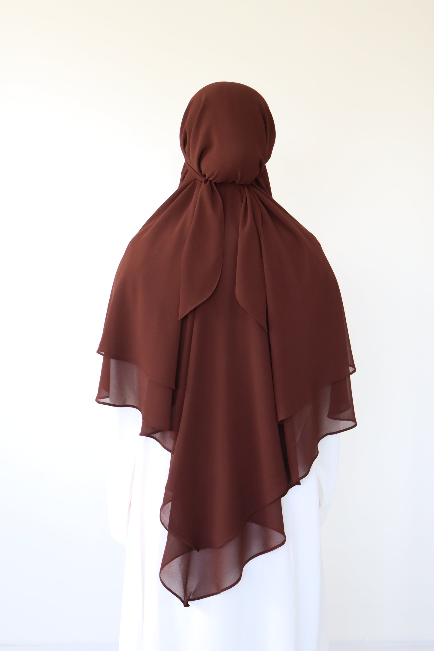 French Khimar Chiffon Tsurayya - Coffee