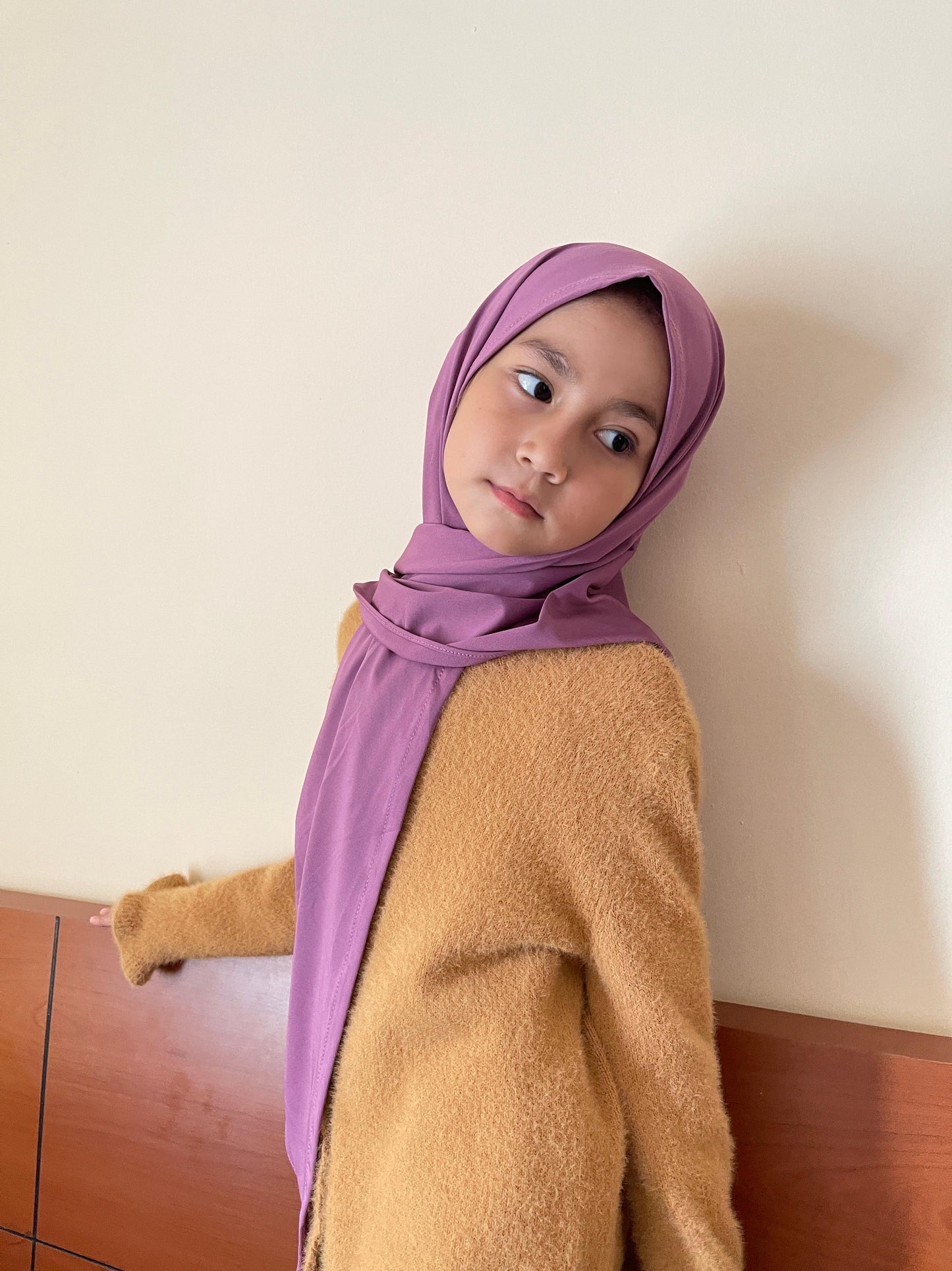 Kids Hijab Slip on 5-13 YO - Chin attached