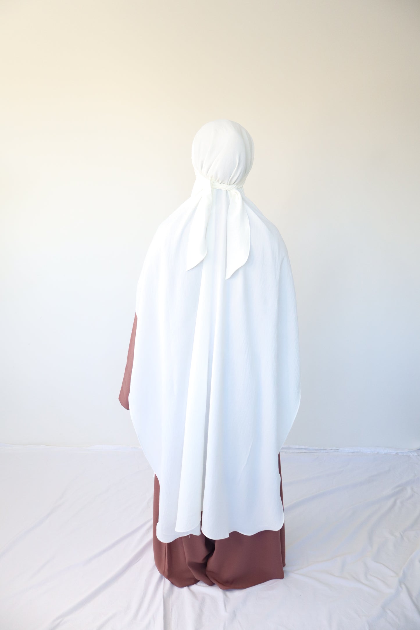 Whole body Khimar crepe - White