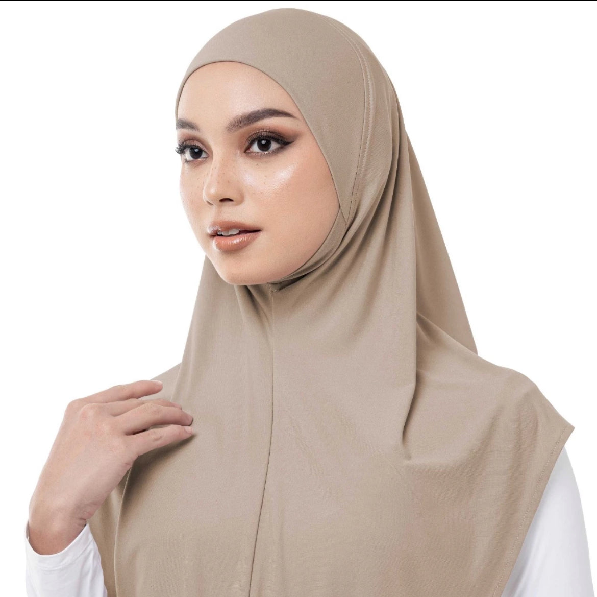 Humaira Abaya Set with Instant Hijab ( Breastfeeding friendly)- Ash Purple
