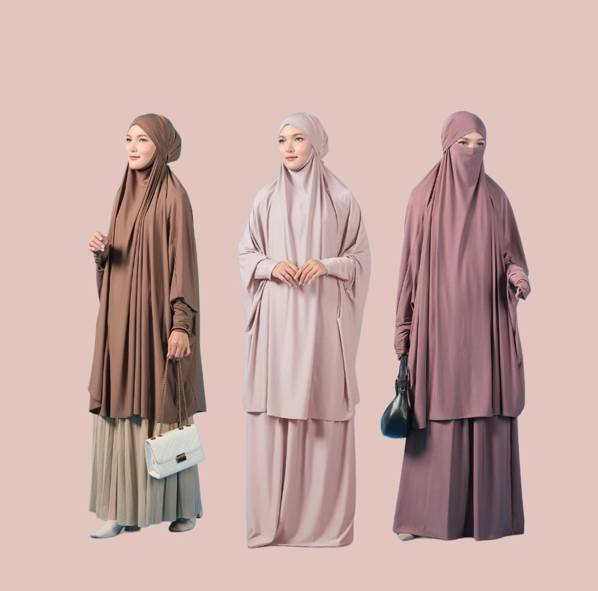 Sabreena Jersey Prayer clothes for Hajj & Umrah - Soft Purple