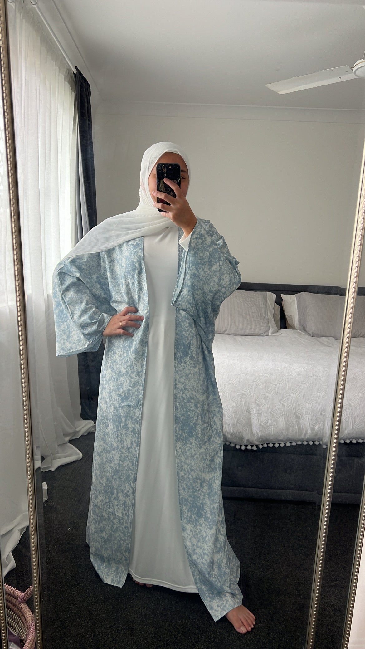 Inaya Abaya Set - Sky Blue