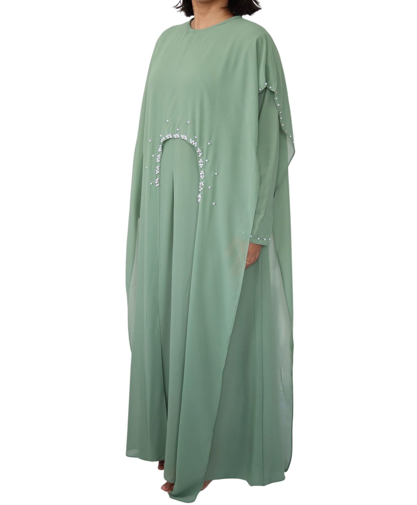 Mona Chiffon Pearl Abaya