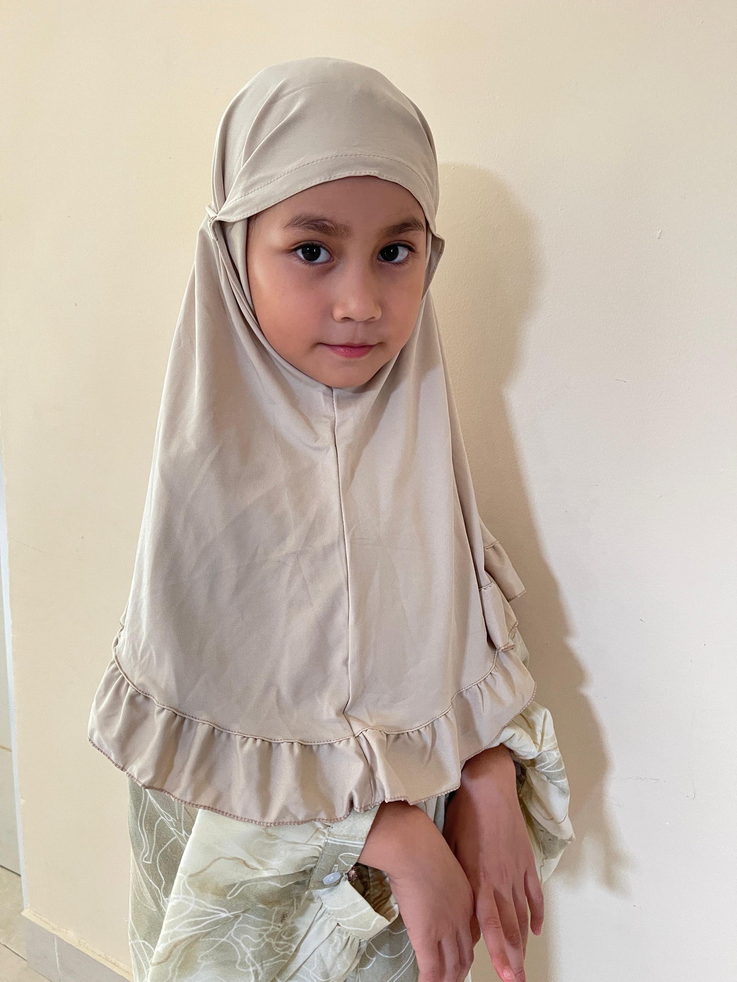 KIDS Hijab Ruffle - age 5-10 years old