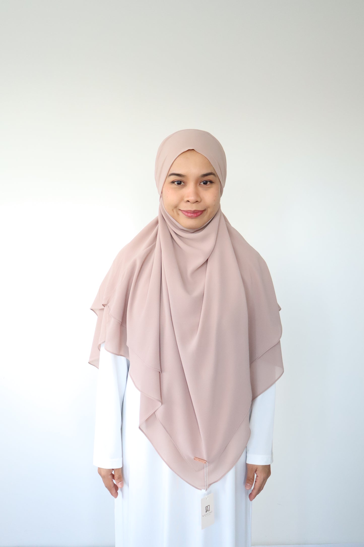 Kaylin Chiffon Khimar M - Latte