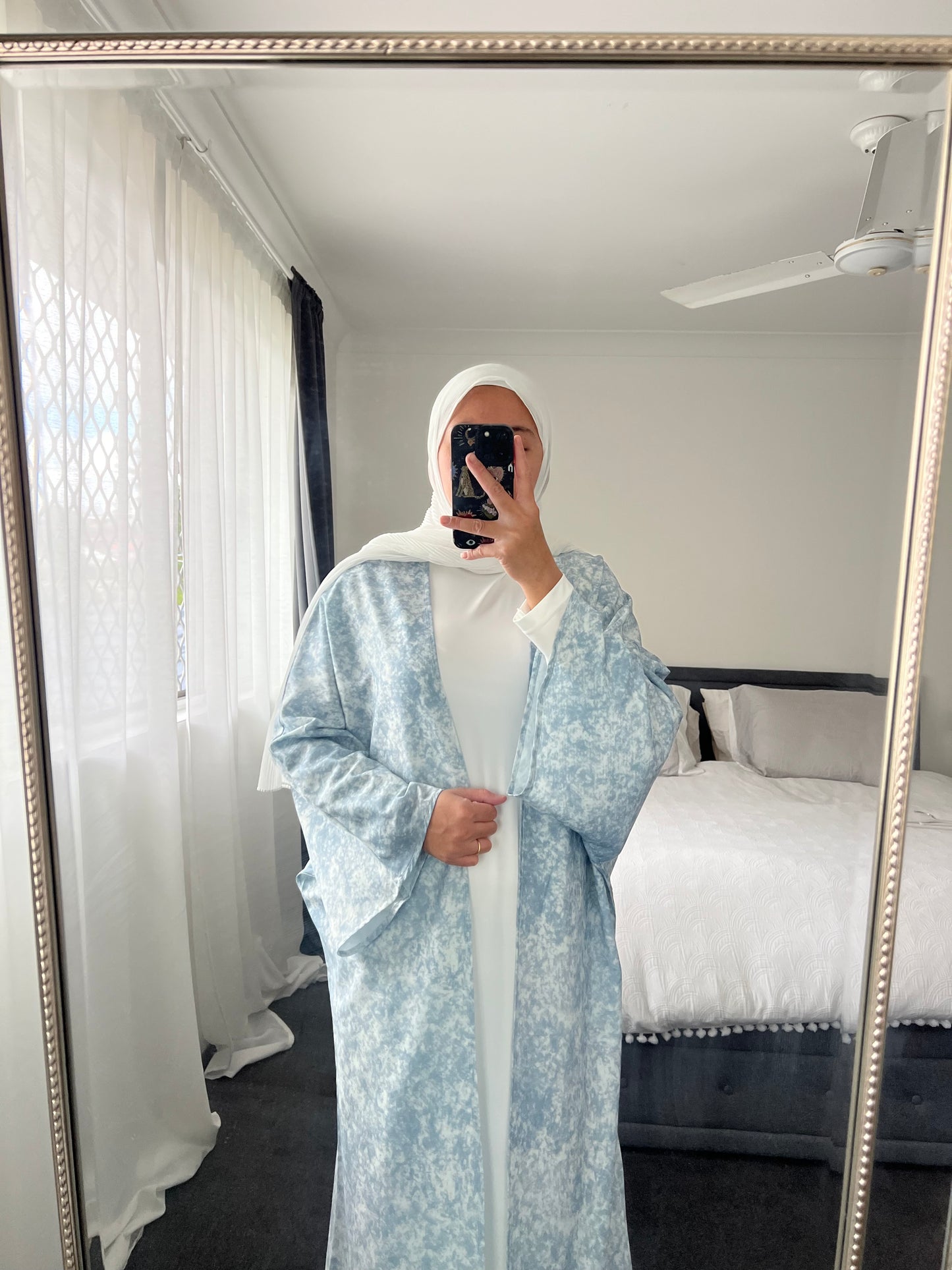 Inaya Abaya Set - Sky Blue