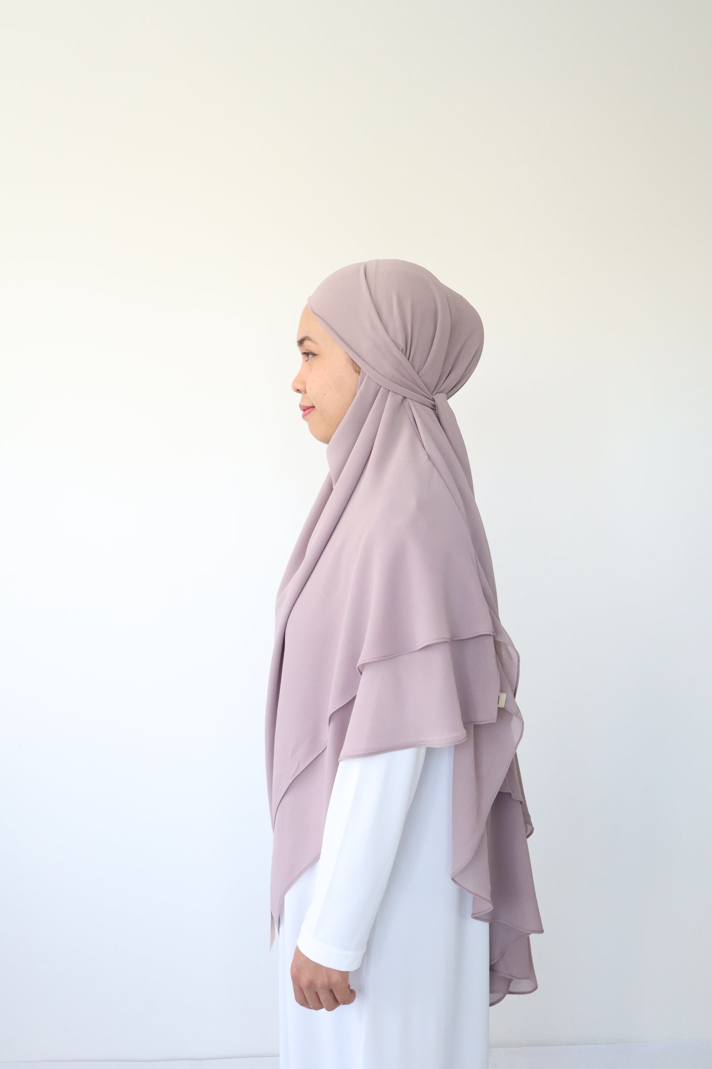 Kaylin Chiffon Khimar M - Simply Taupe