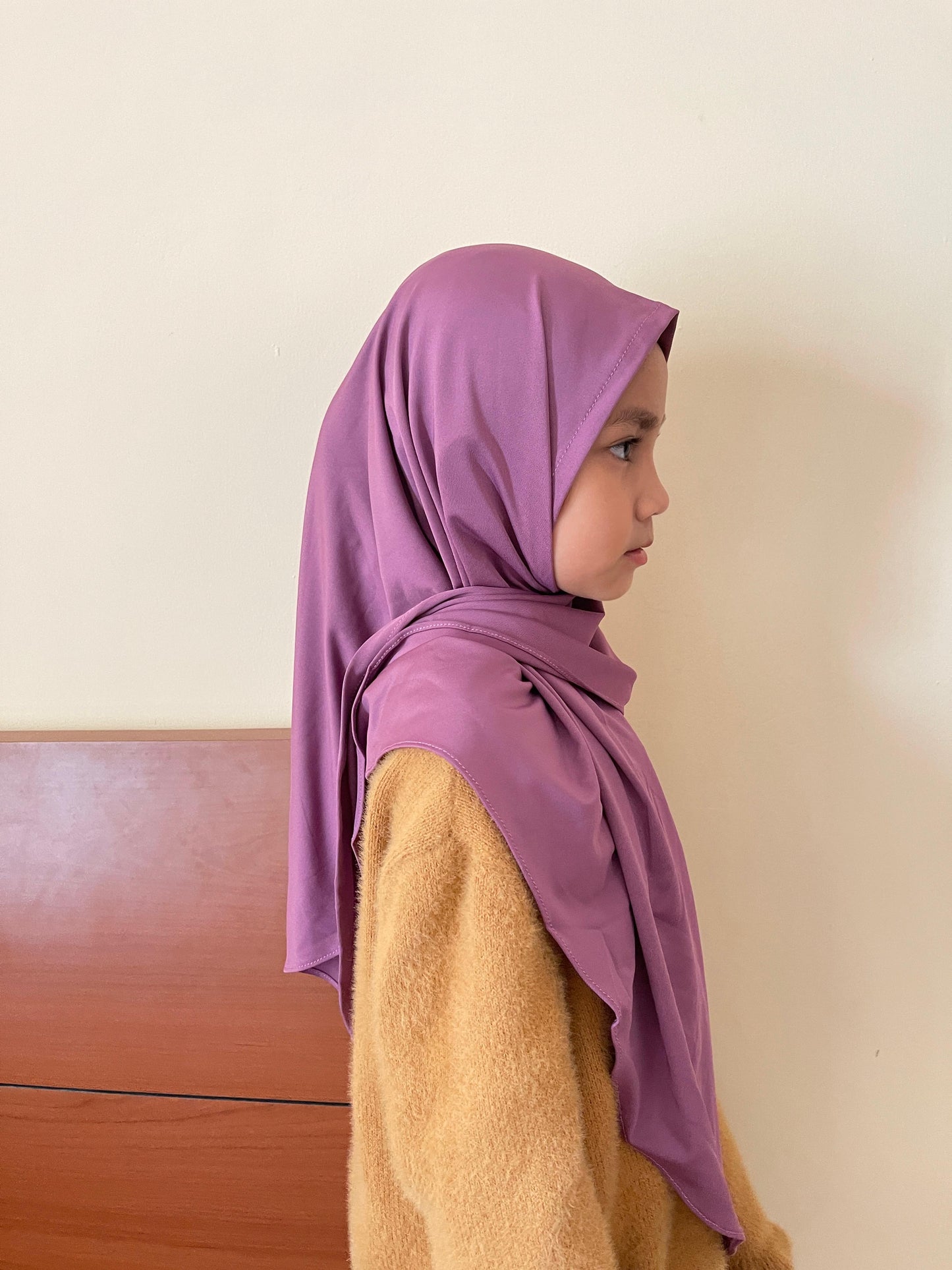 Kids Hijab Slip on 5-13 YO - Chin attached
