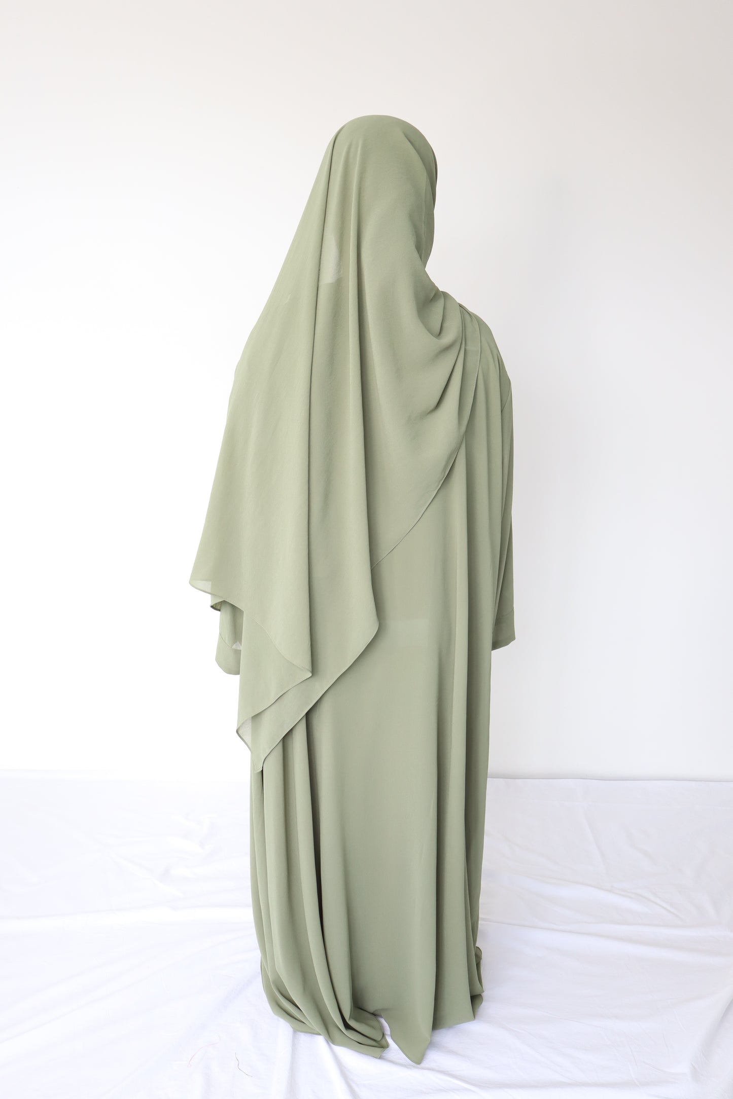 HAYATI Abaya chiffon Set - Sage