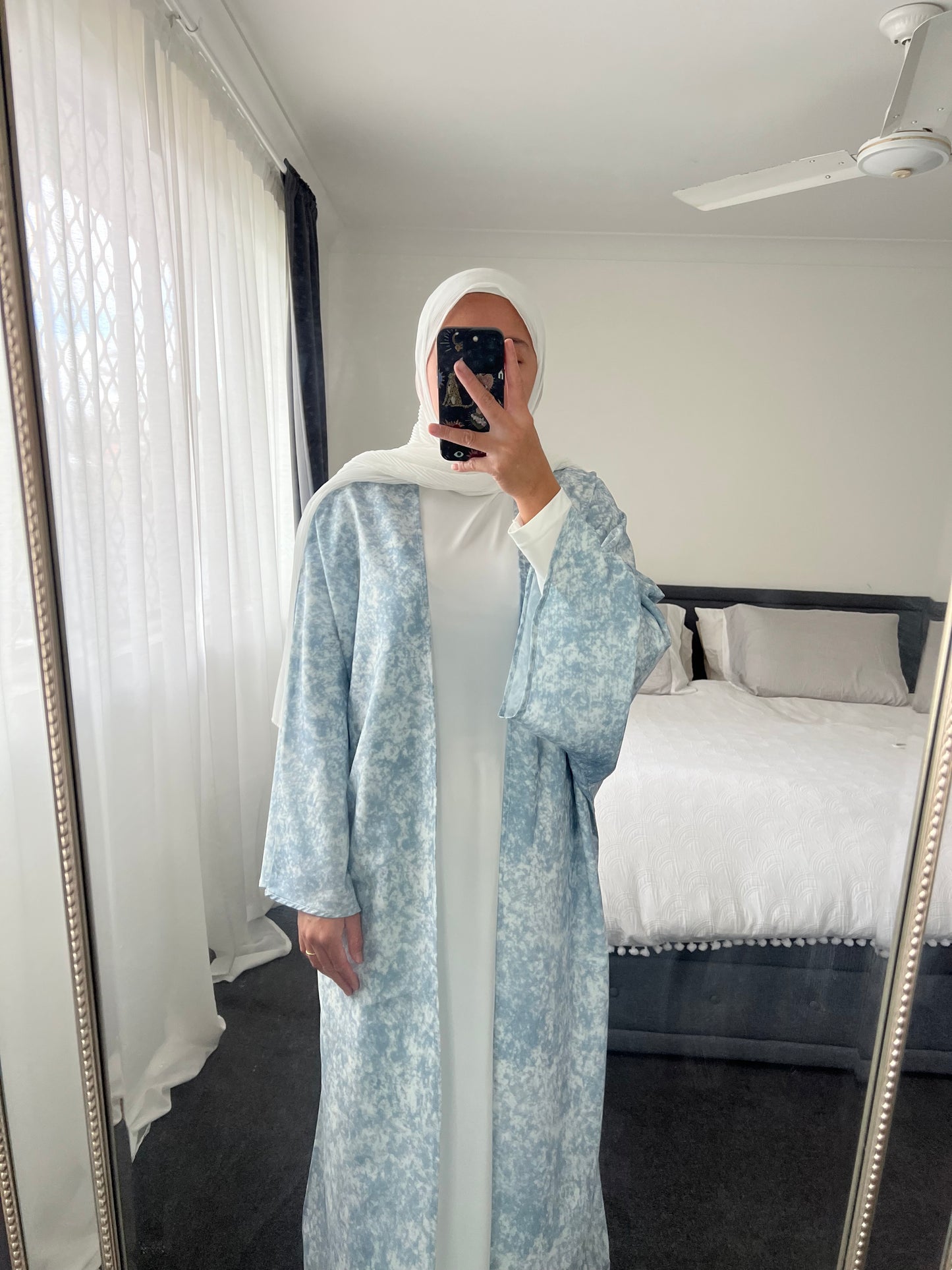 Inaya Abaya Set - Sky Blue