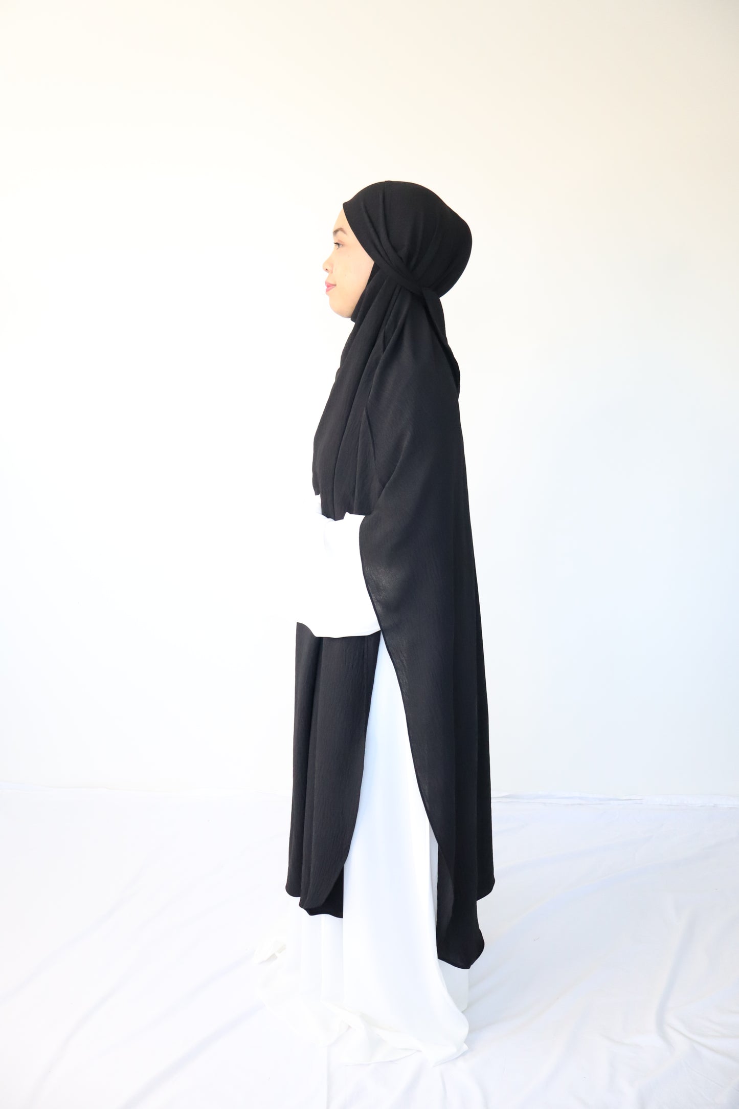 XL Khimar crepe - Black
