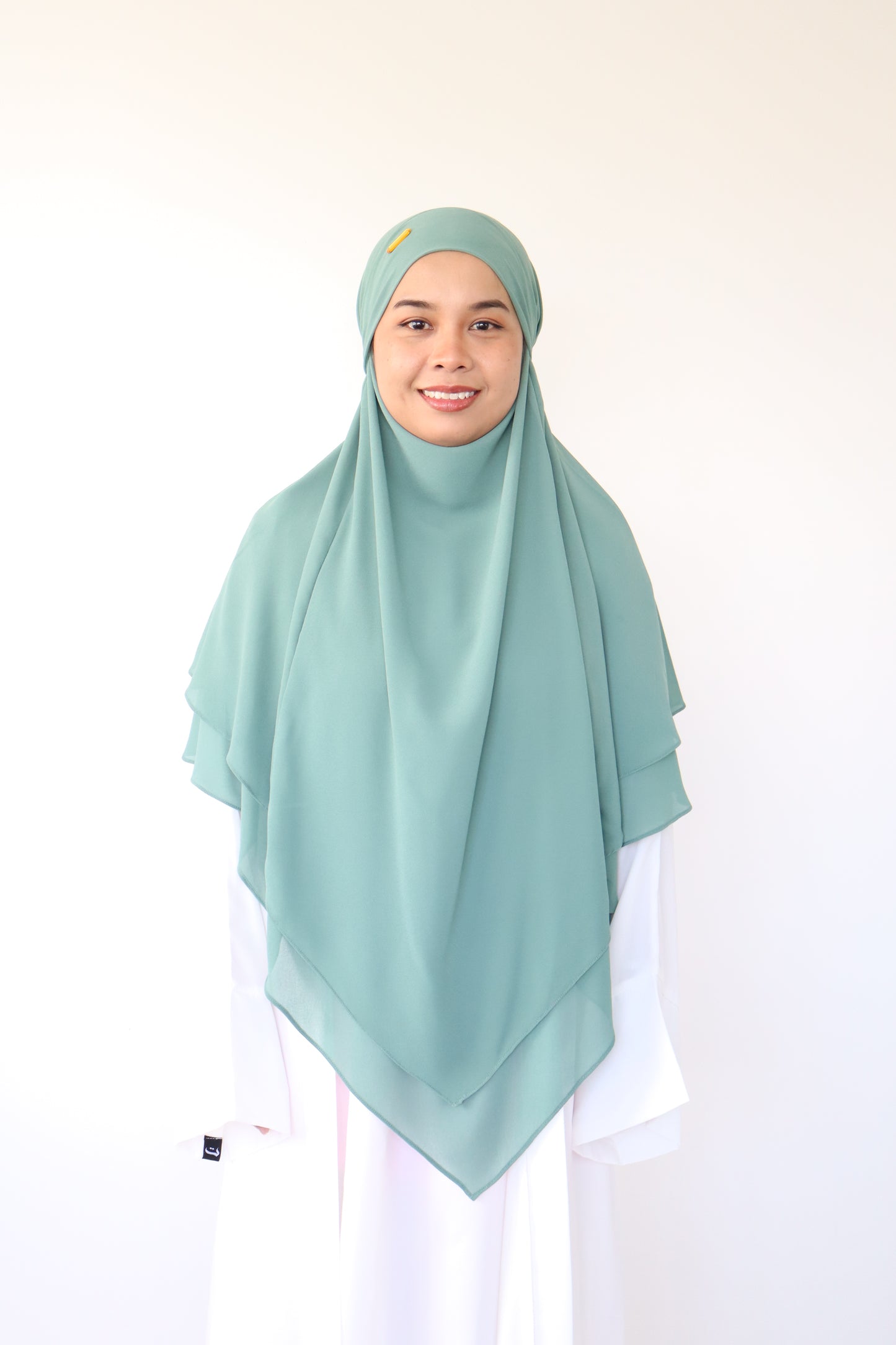 French Khimar Chiffon Tsurayya - Turquoise