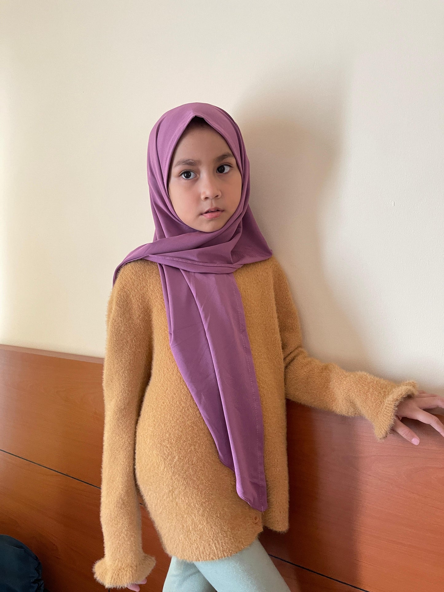 Kids Hijab Slip on 5-13 YO - Chin attached
