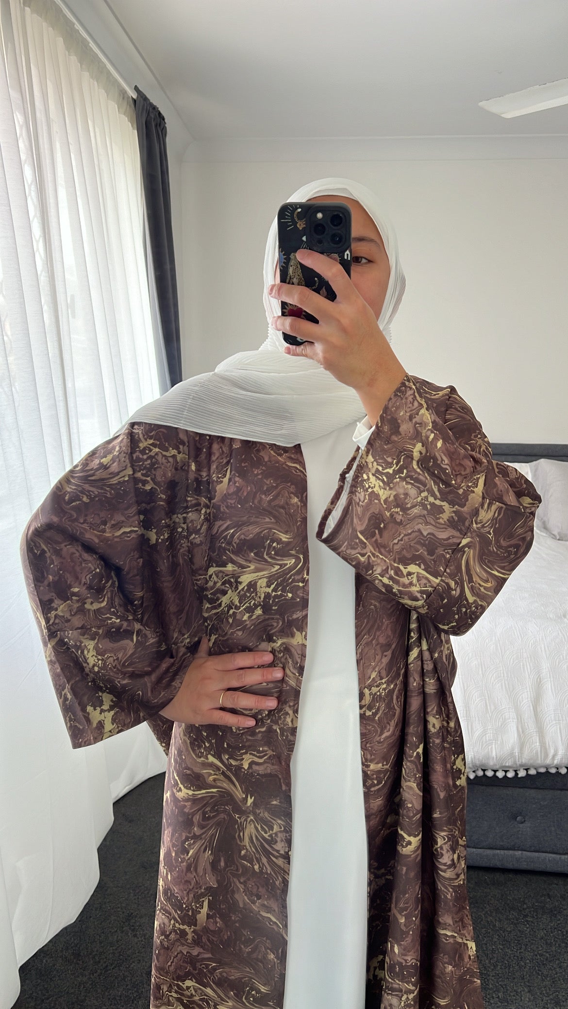 Inaya Abaya Set - Brown