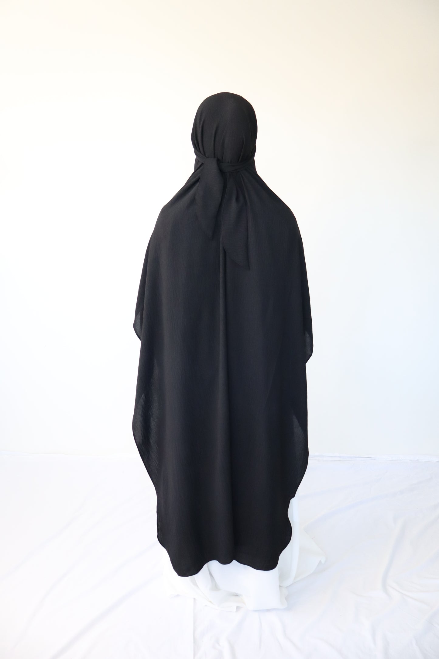 XL Khimar crepe - Black