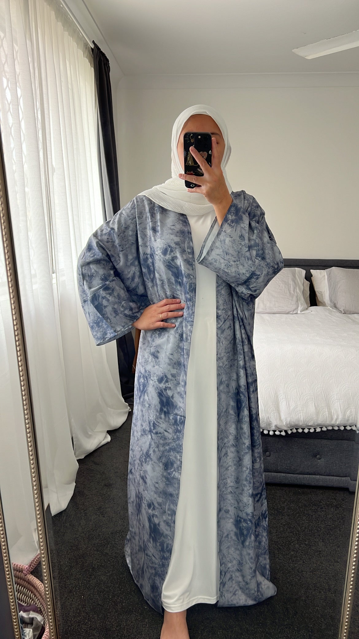 Inaya Abaya Set - Navy