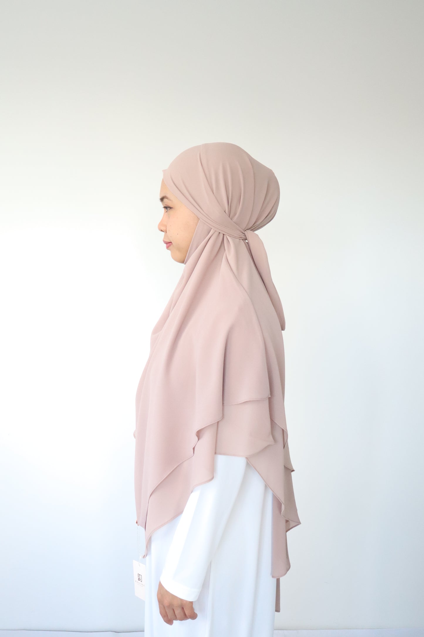 Kaylin Chiffon Khimar M - Latte