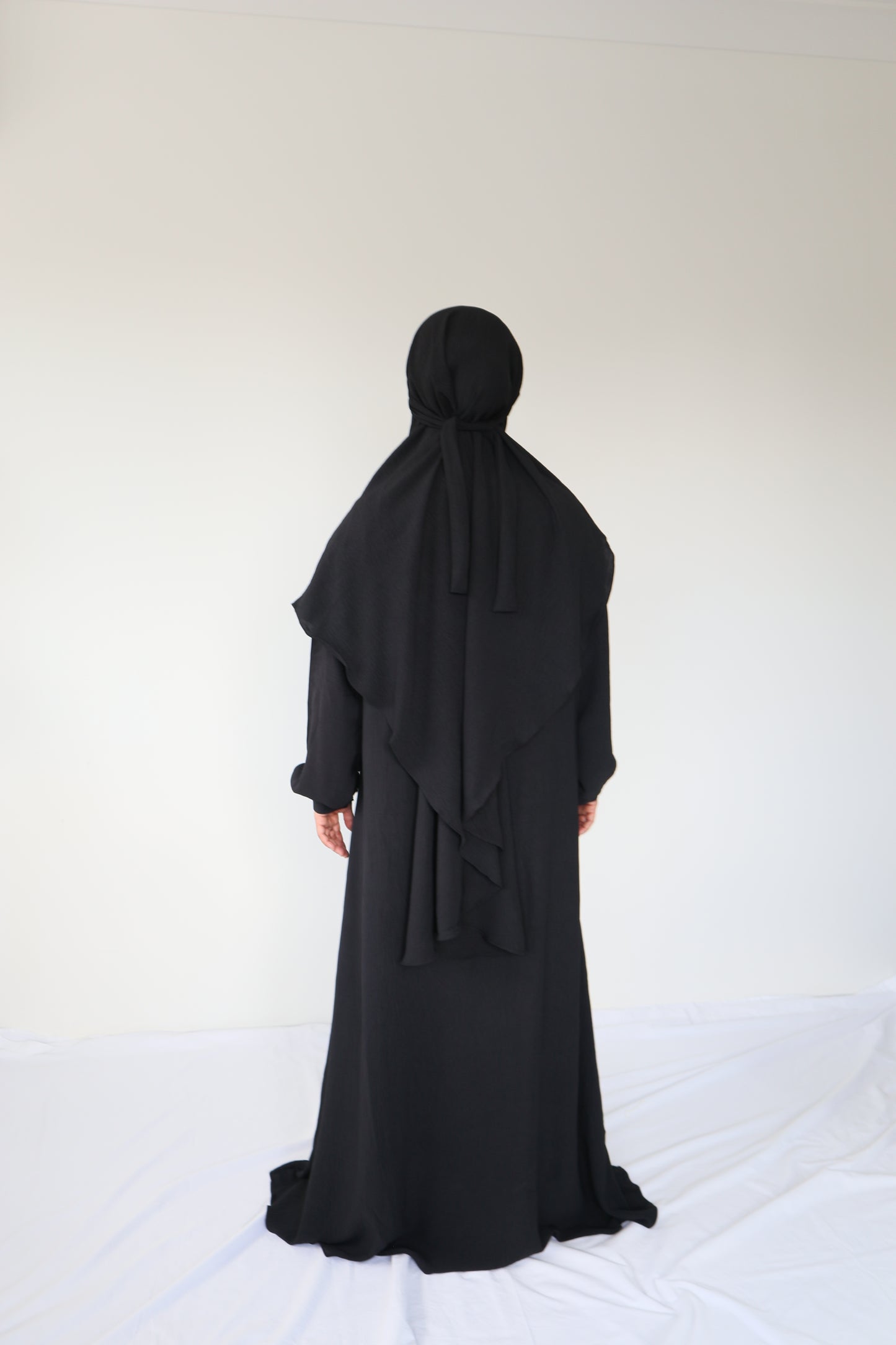 V Khimar Dress set - Black