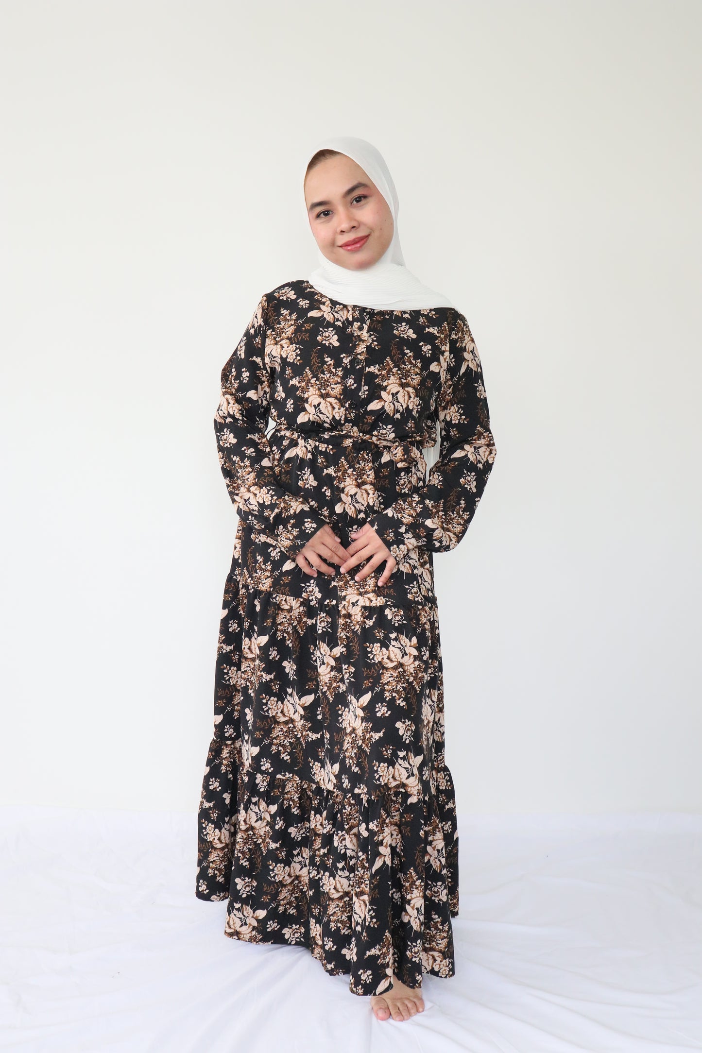 Floral Ruffle Maxi Dress