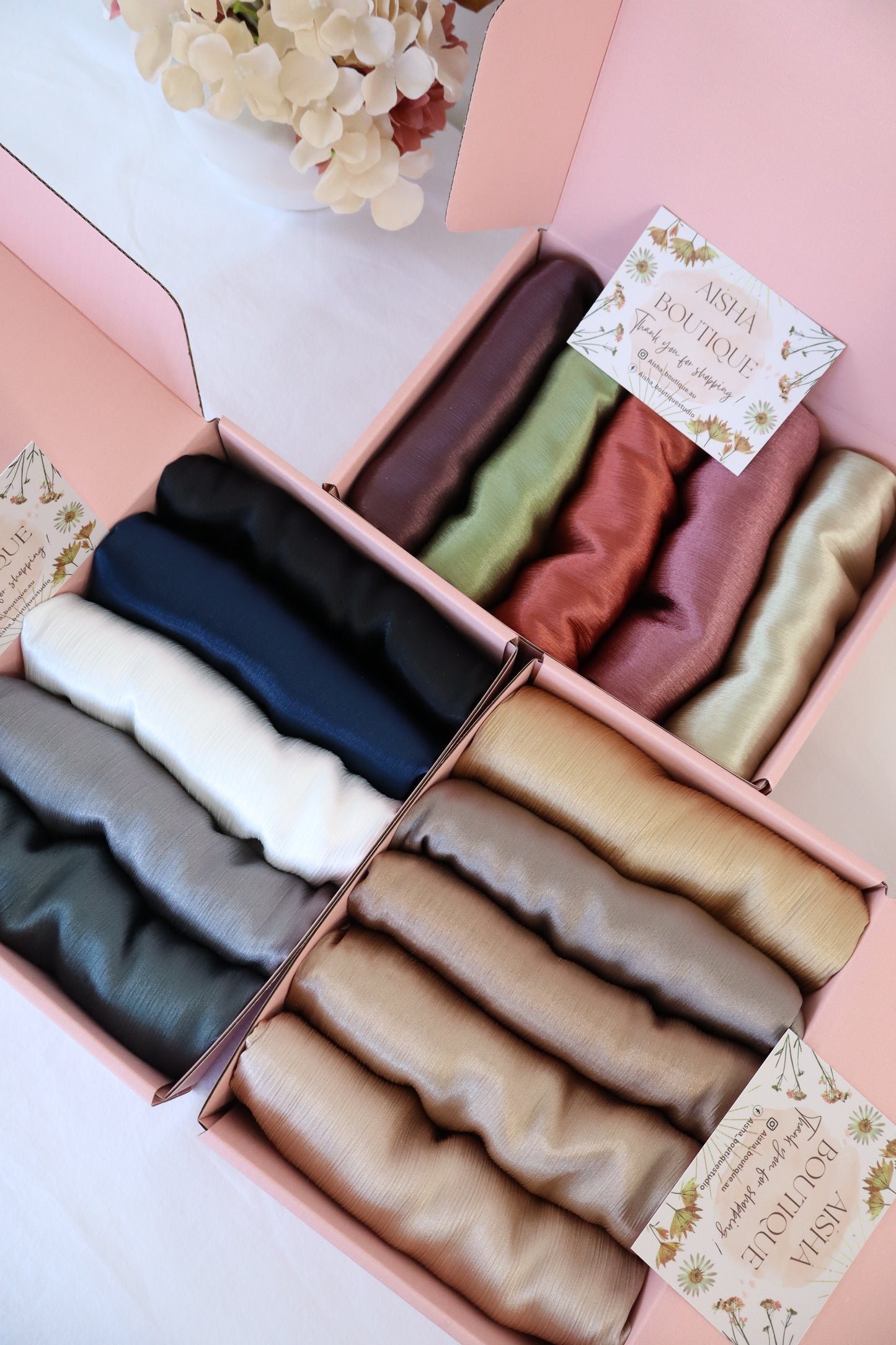 Hijab Gift set - Textured Silk Cradenza