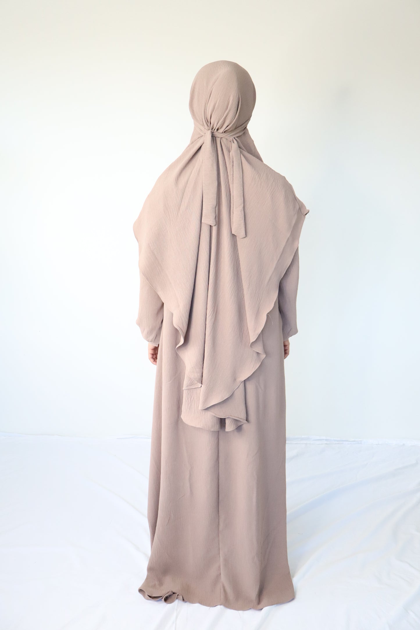 V Khimar Dress set - Truffle