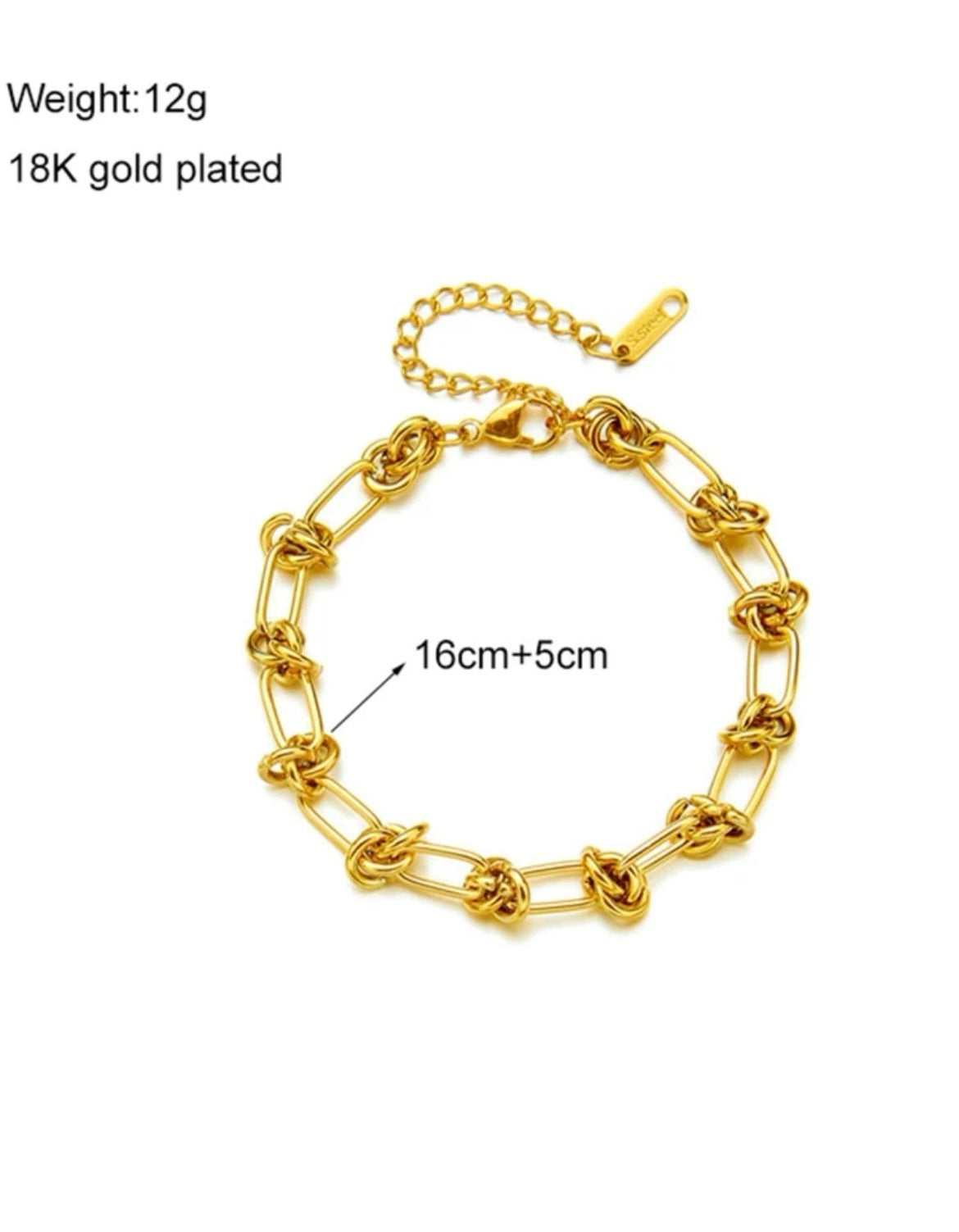 Knot chain bracelet