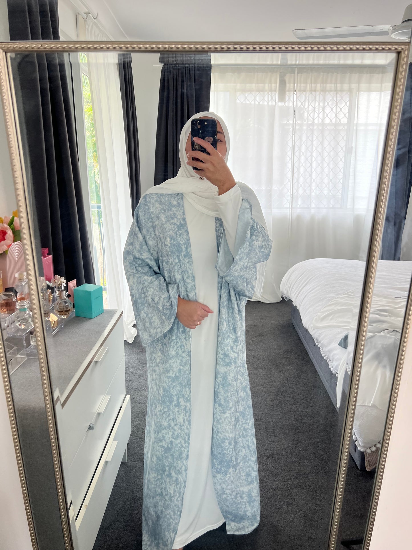 Inaya Abaya Set - Sky Blue