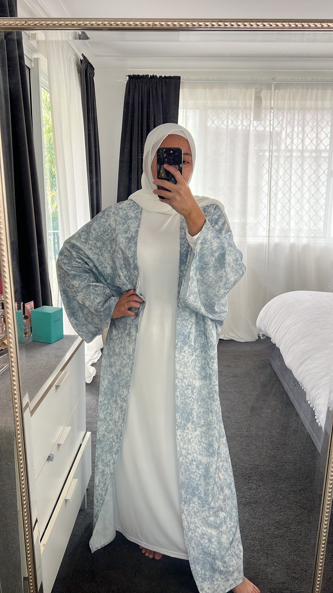Inaya Abaya Set - Sky Blue
