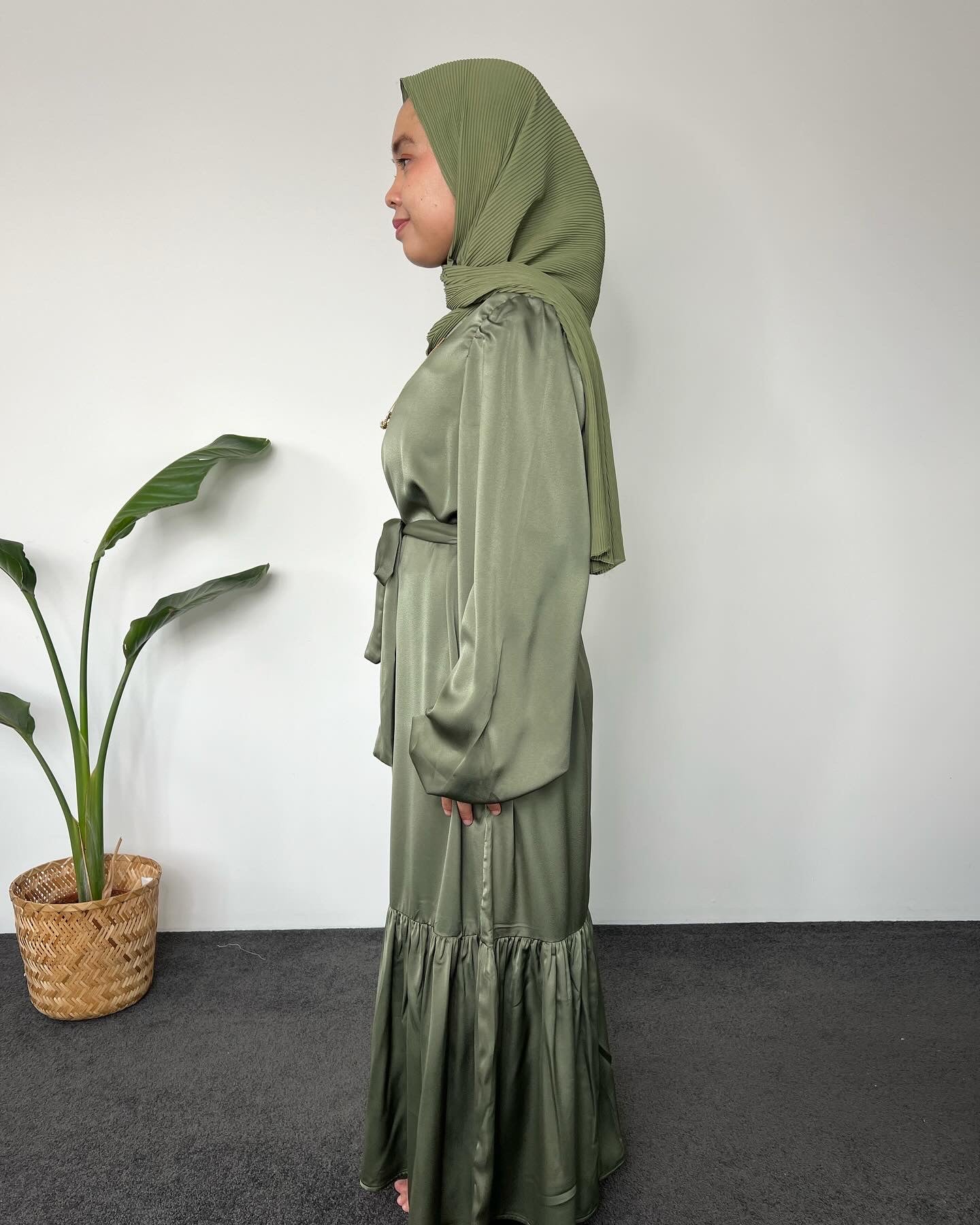 Ruffle Dress Olives