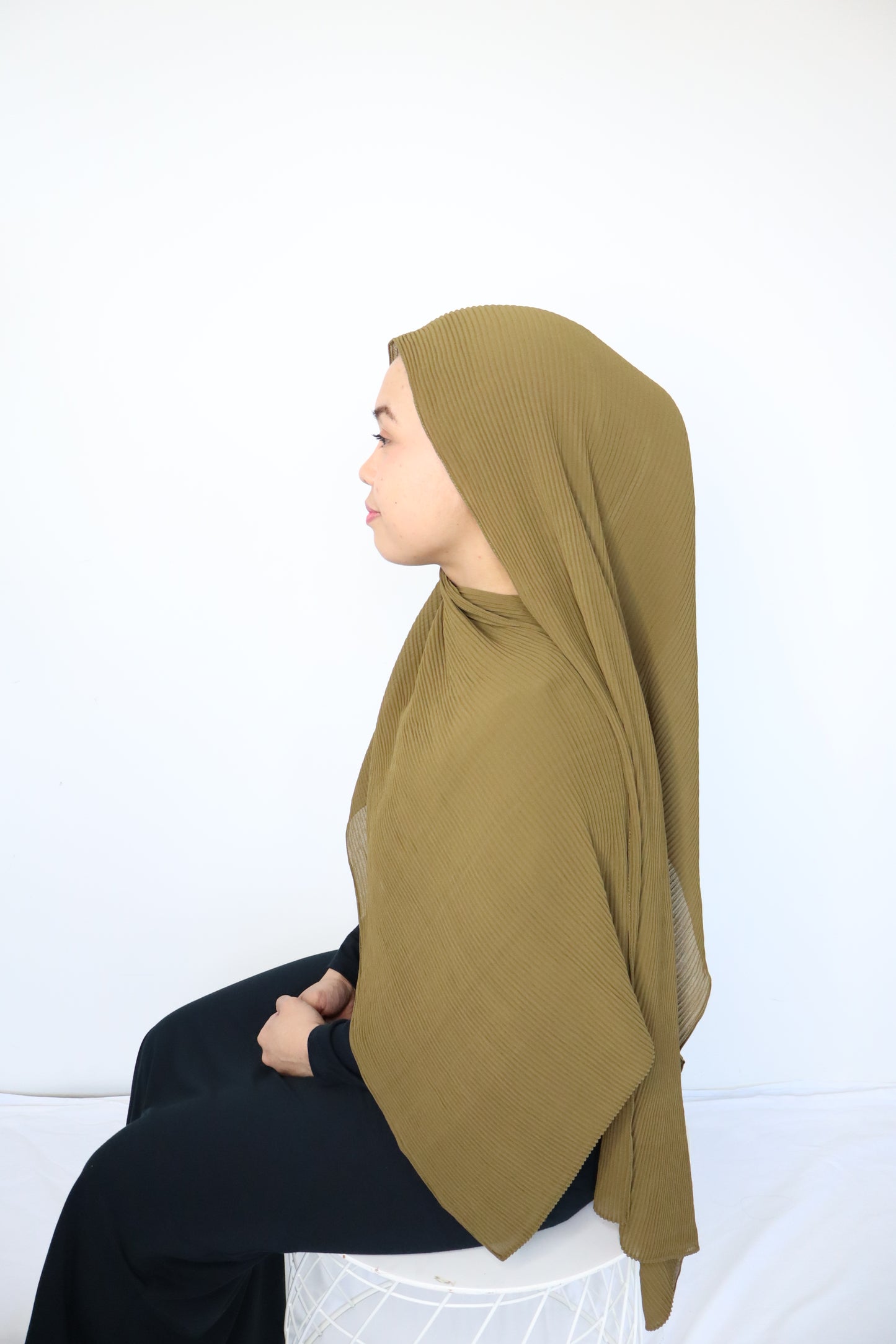 Pleated Hijab - 6 Greenish colours