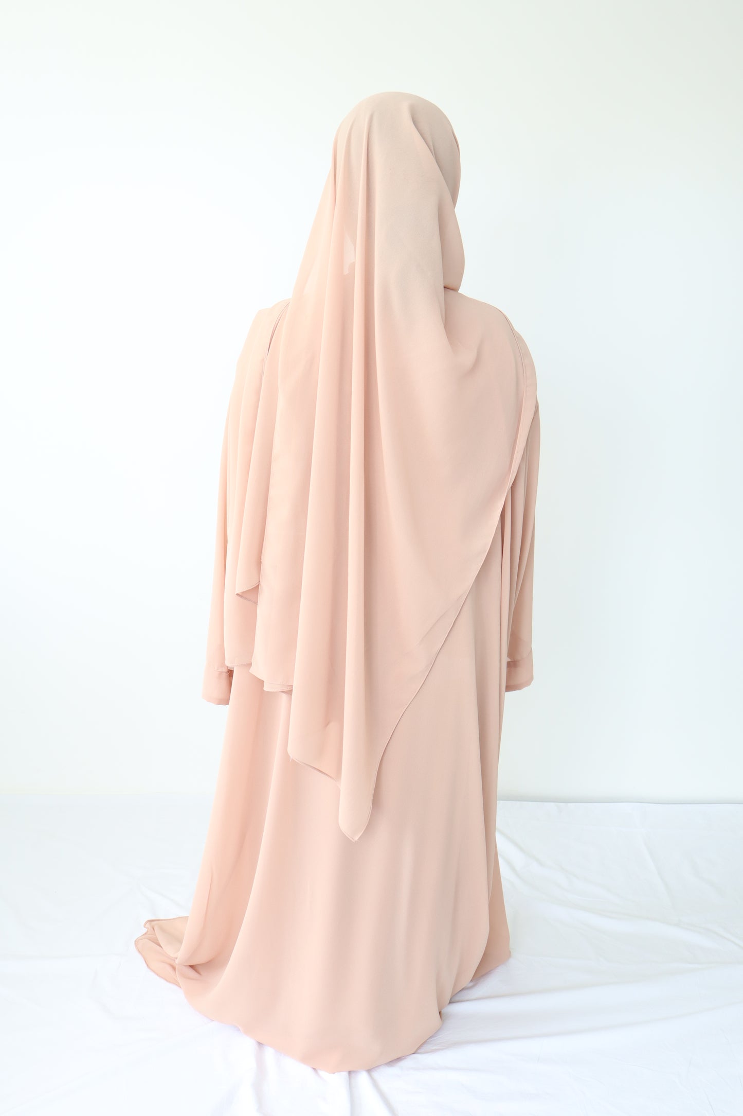 HAYATI Abaya chiffon Set -Blush