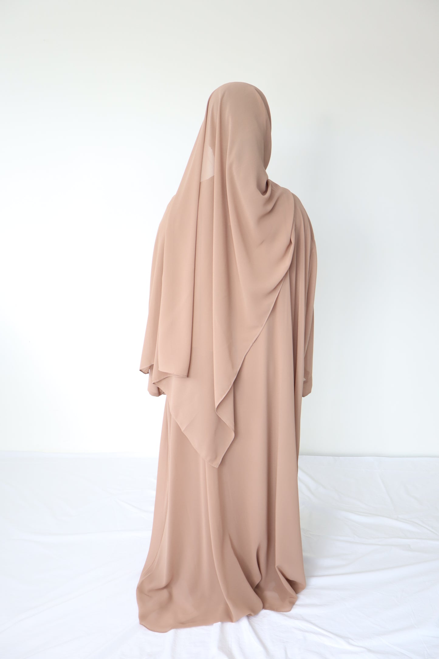 HAYATI Abaya chiffon Set - Ivory
