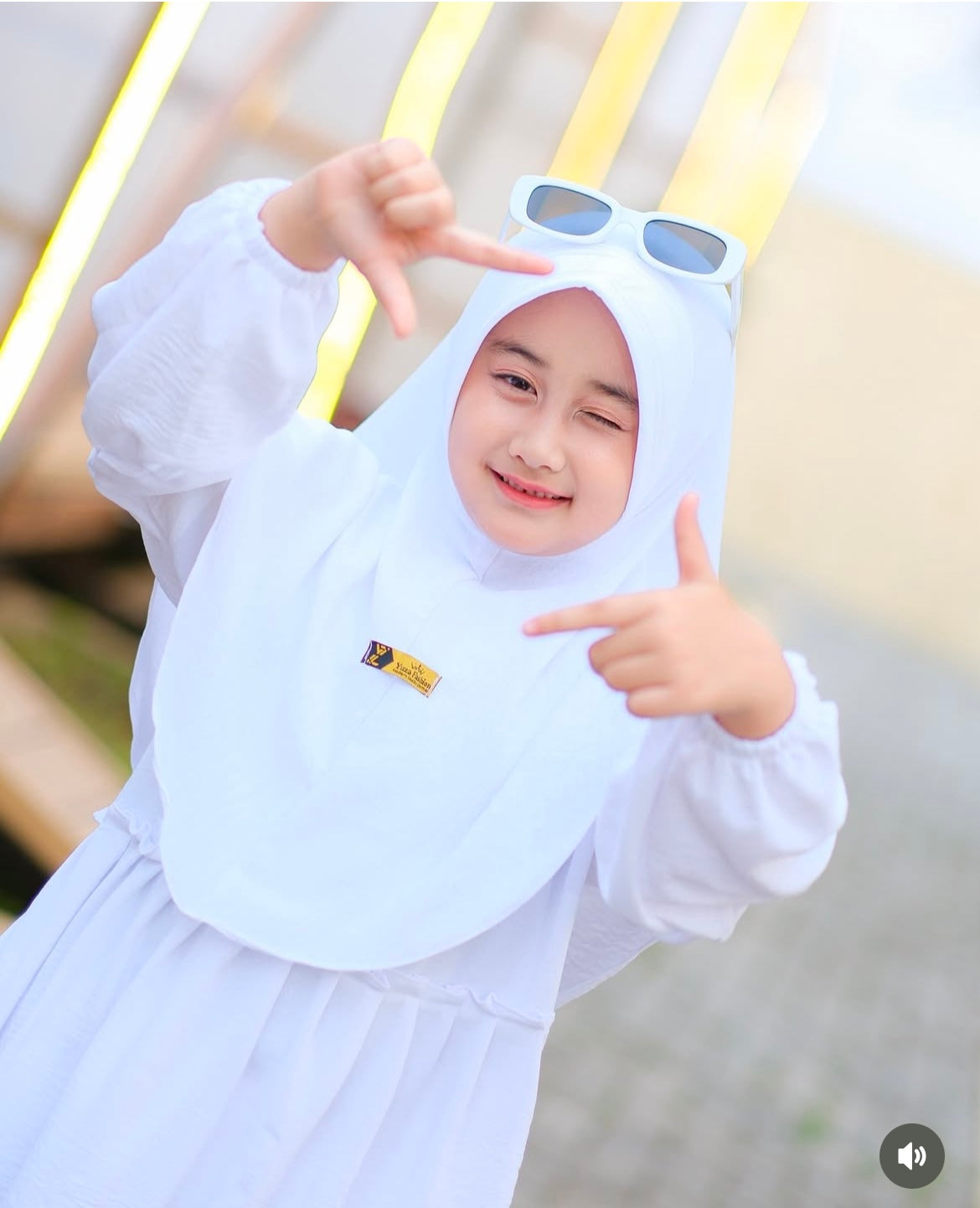 Kids Slip on hijab 5-12 years old