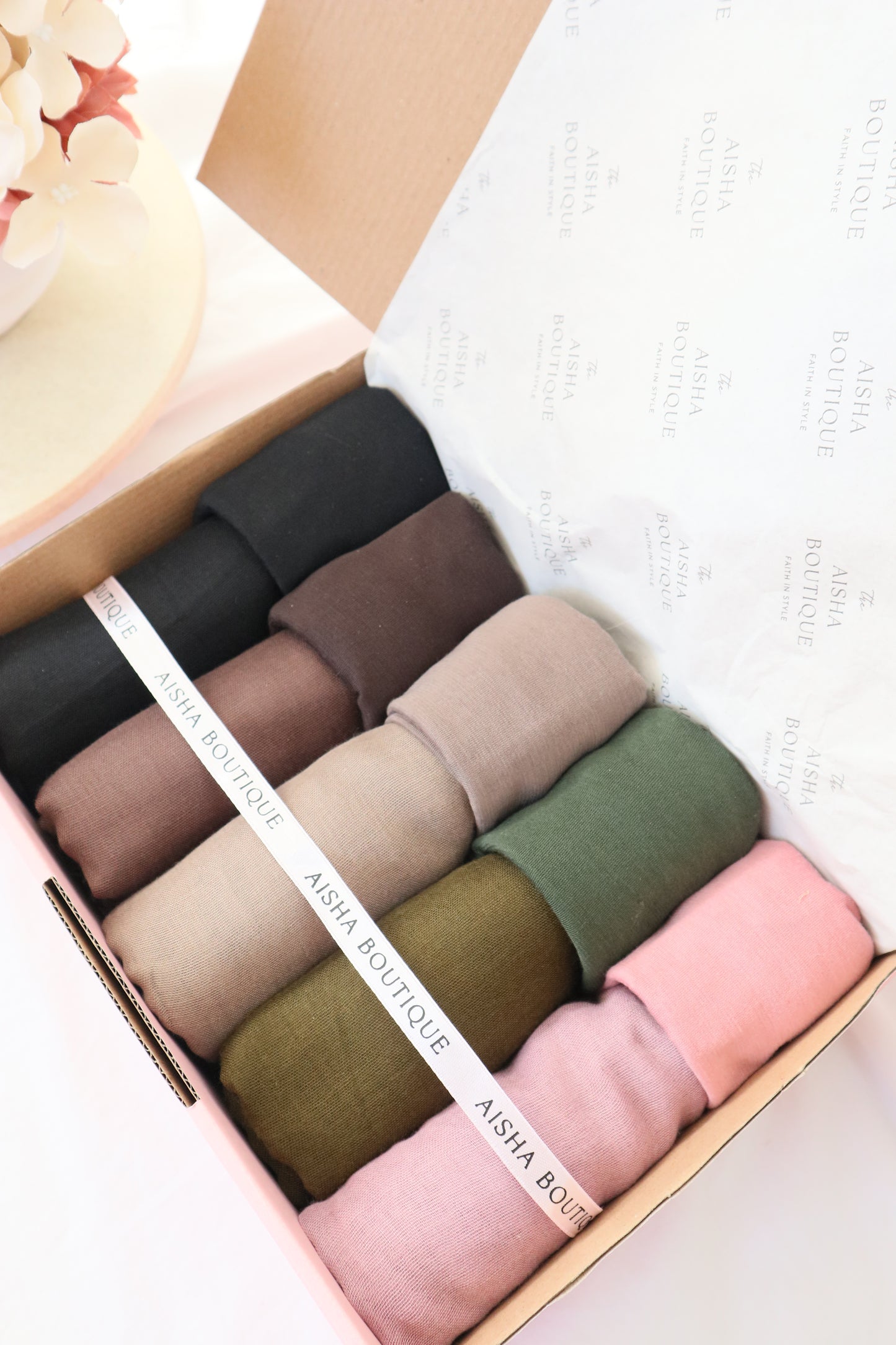 Hijab Gift set with matching inner caps - Rayon Hijab