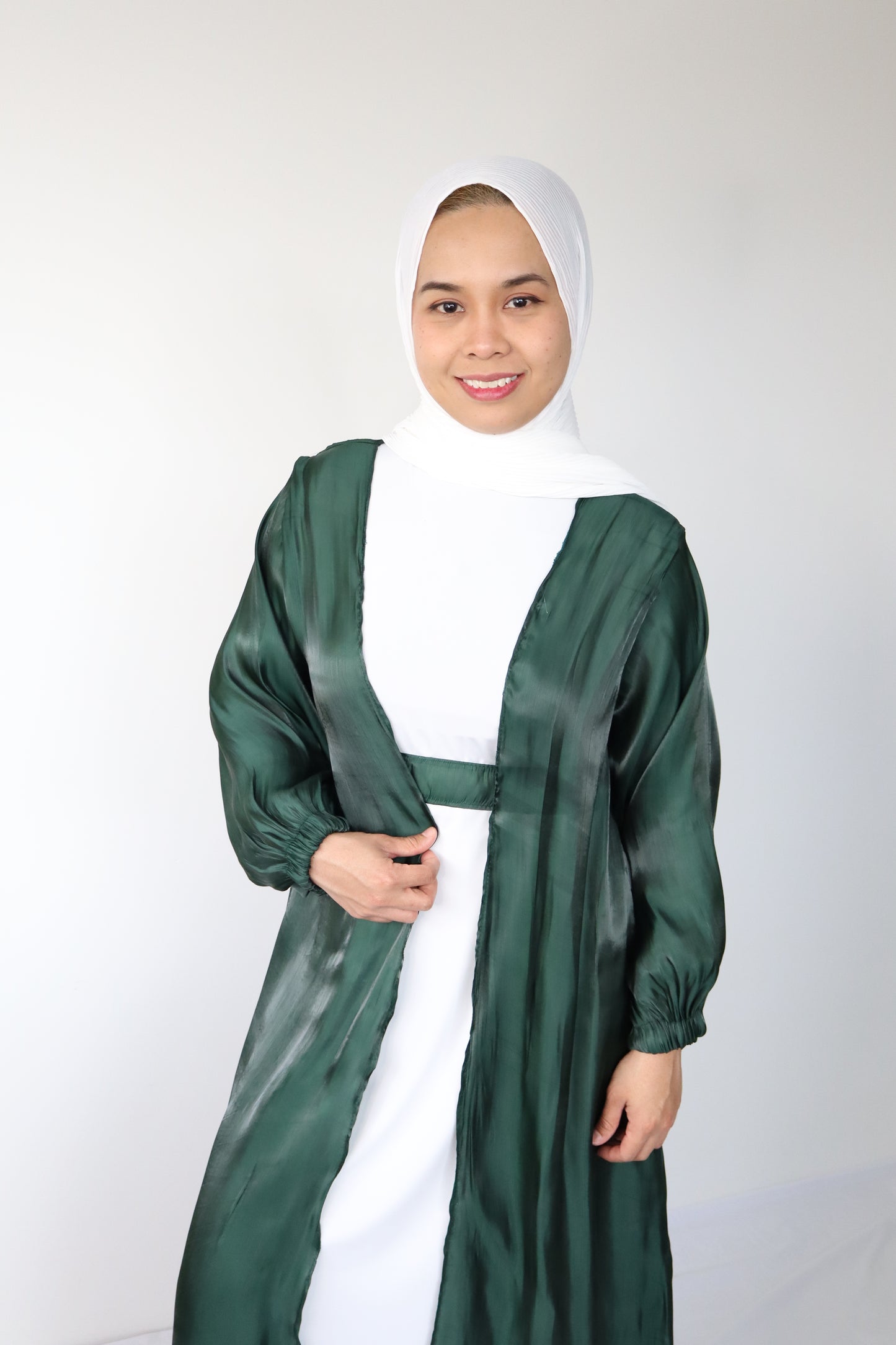 Petite - Shimmer Abaya set - Emerald