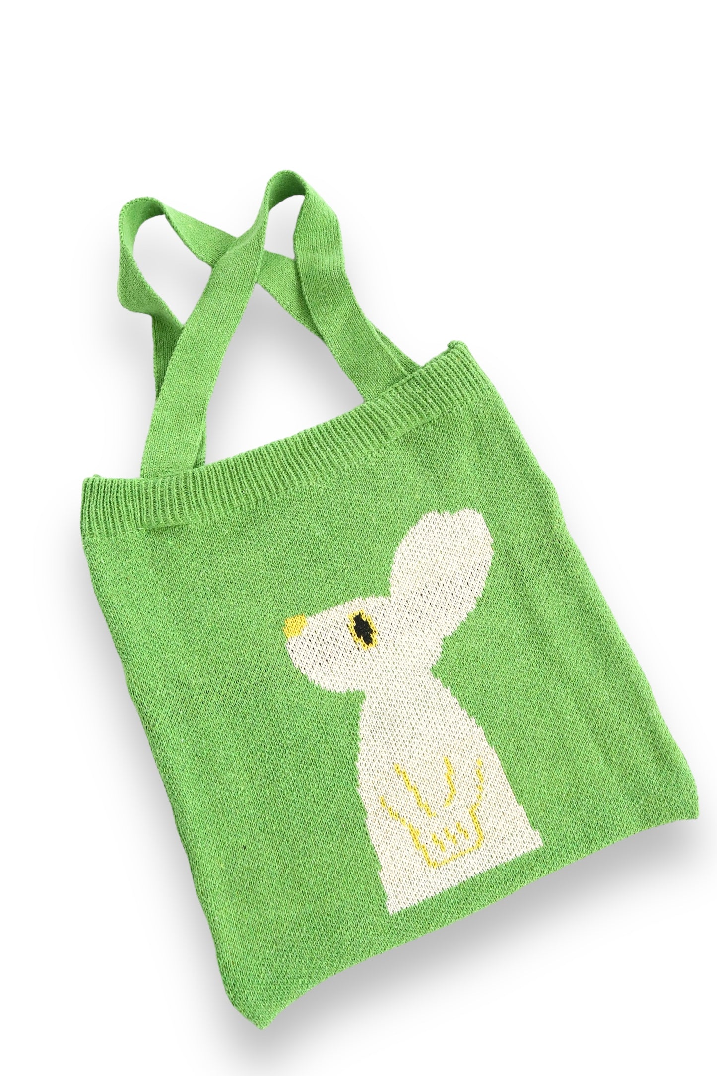 Crochet Green Rabbit tote bag