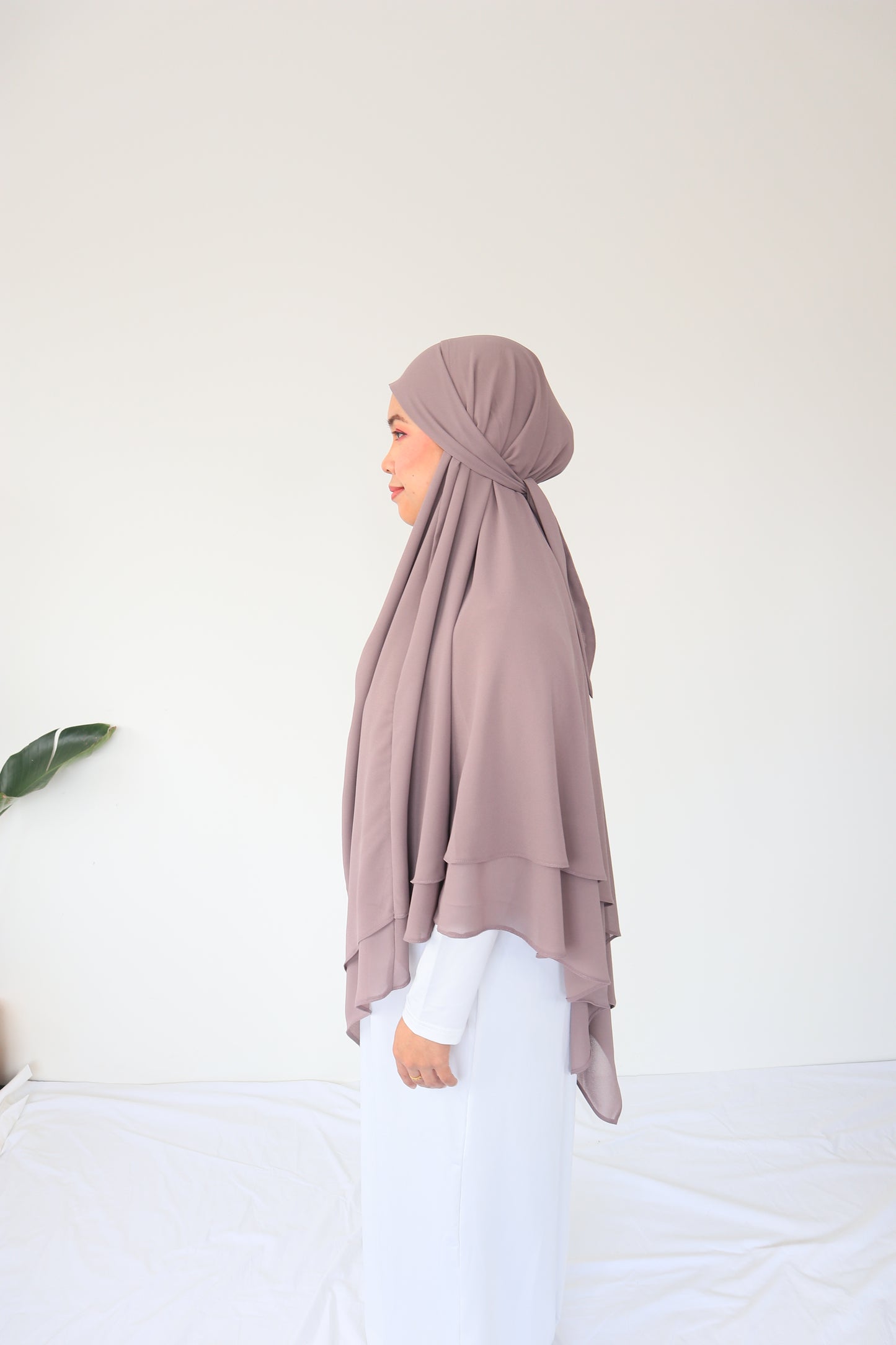 French Khimar Chiffon Tsurayya - Fossil