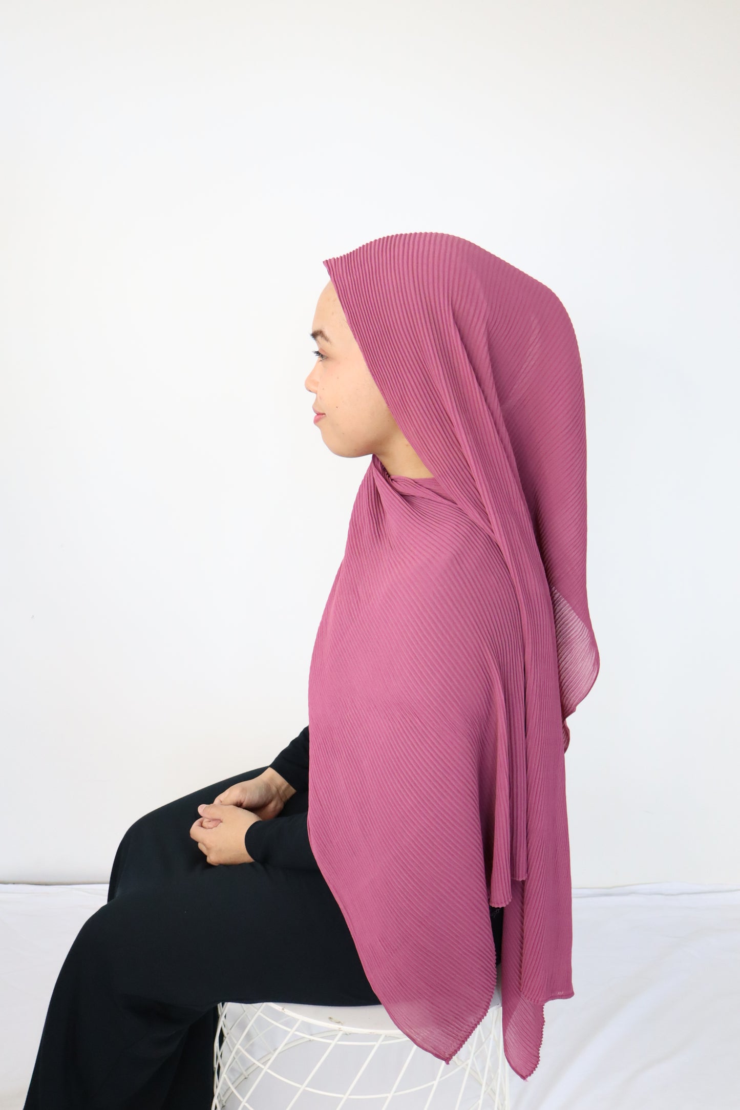 Chiffon Pleated Hijab / Scarf - 9 Cheerup colour collections