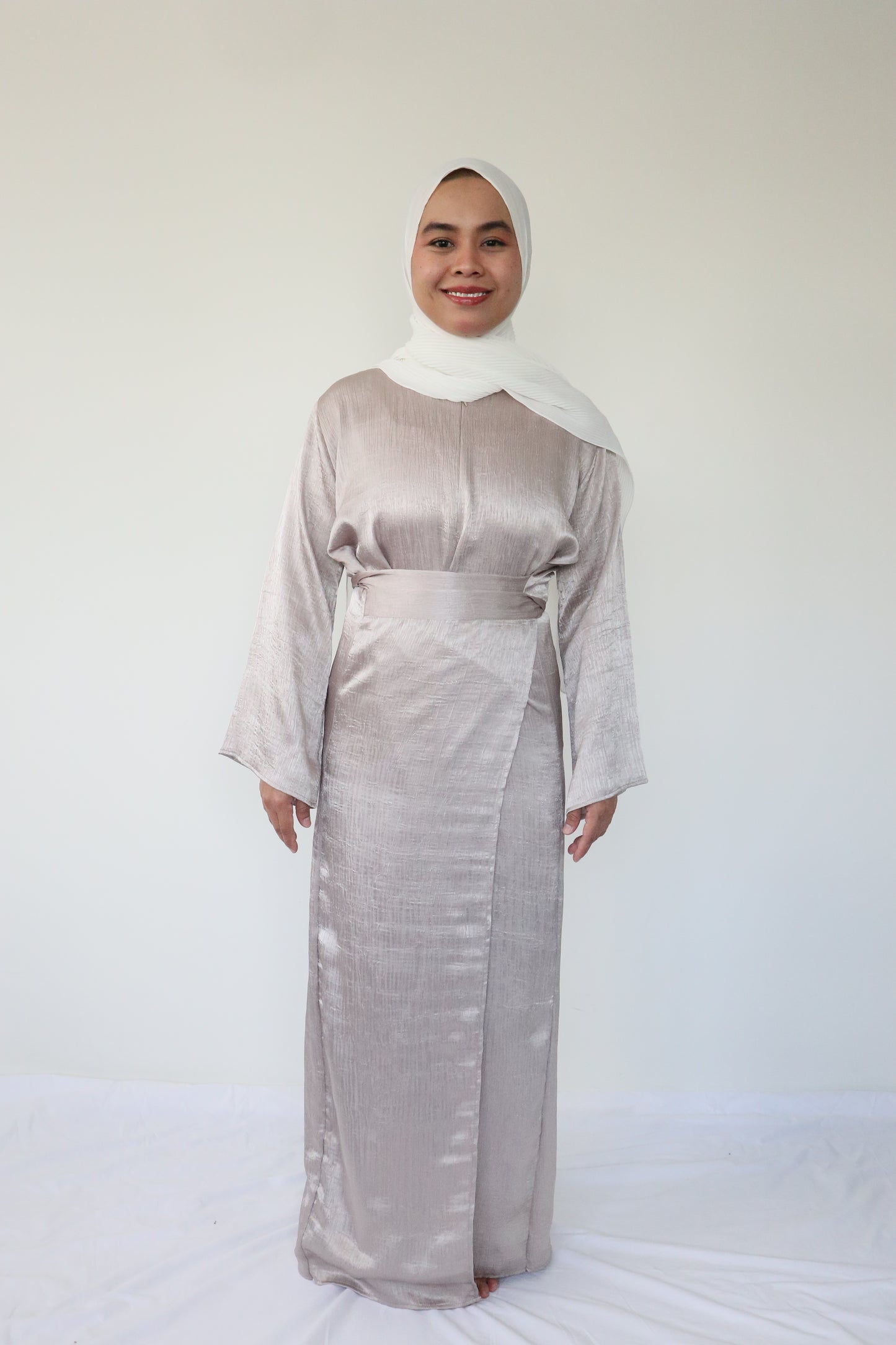 Chakira Wrapped Dress - Silver