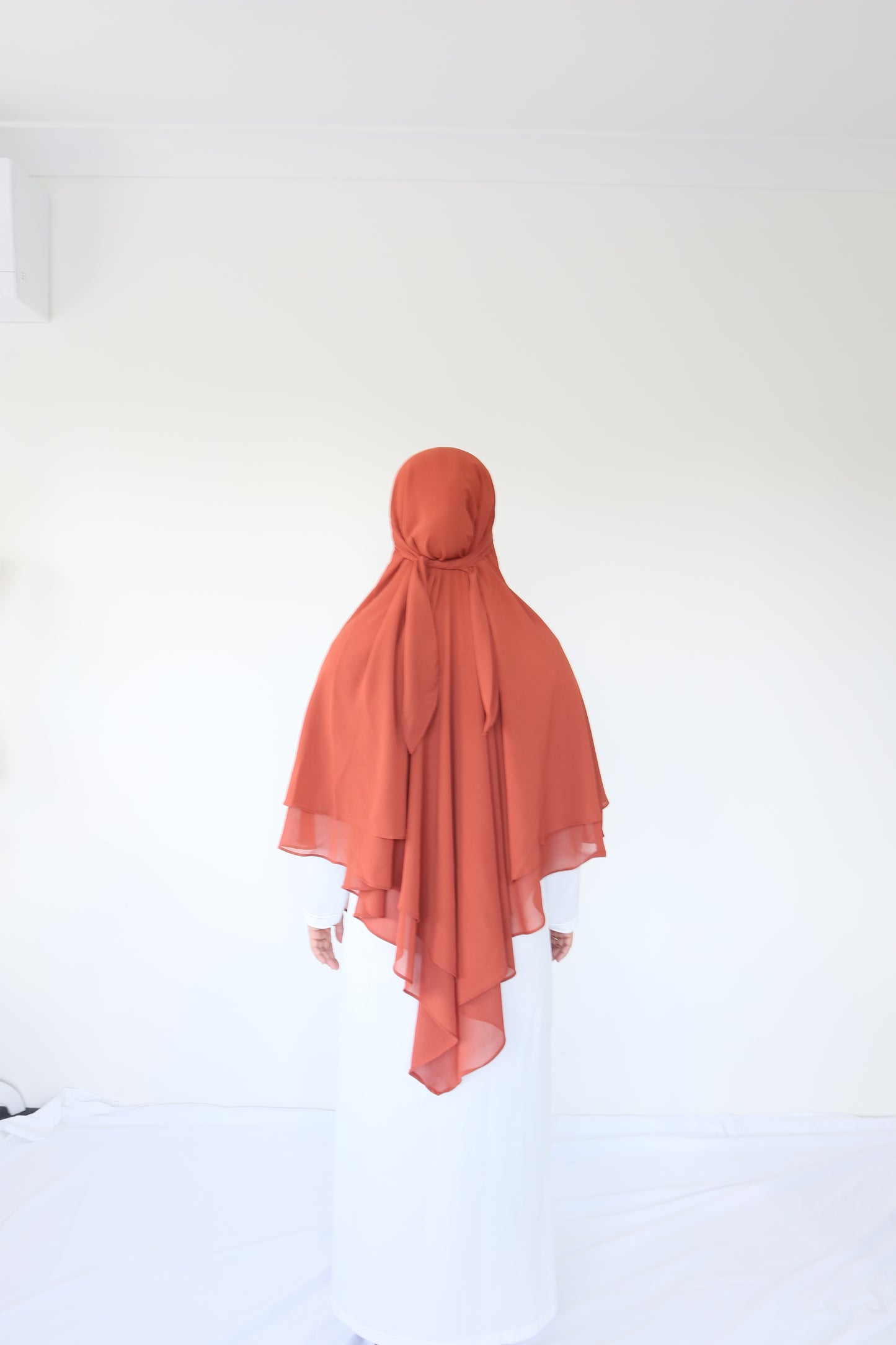 French Khimar Chiffon Tsurayya - Brick