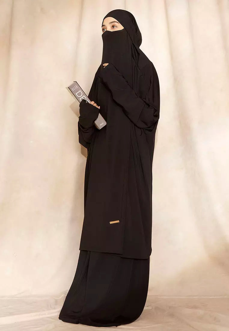 Hameeda Jersey Prayer clothes for Hajj & Umrah - Black
