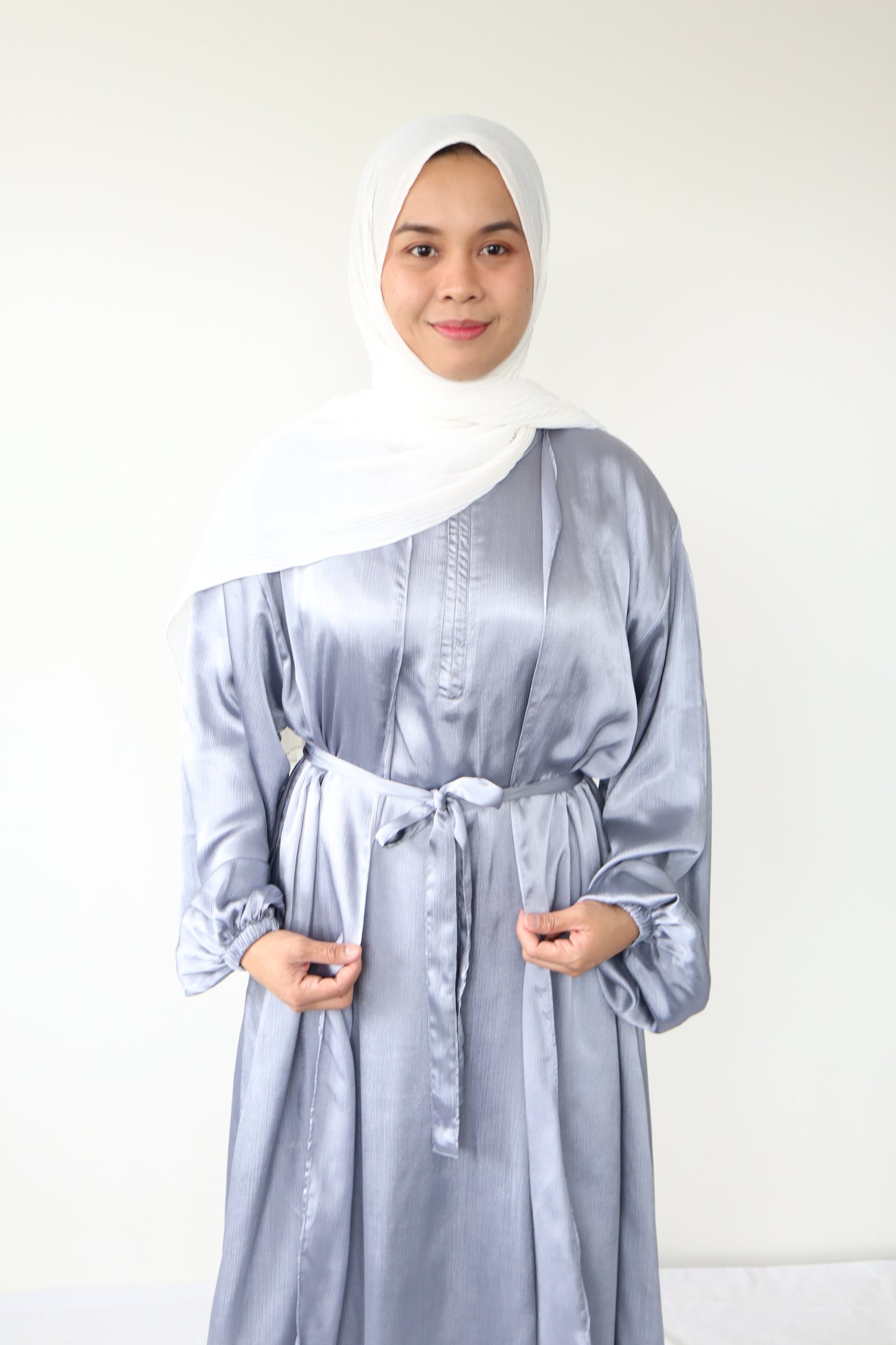 Textured Silk Abaya set