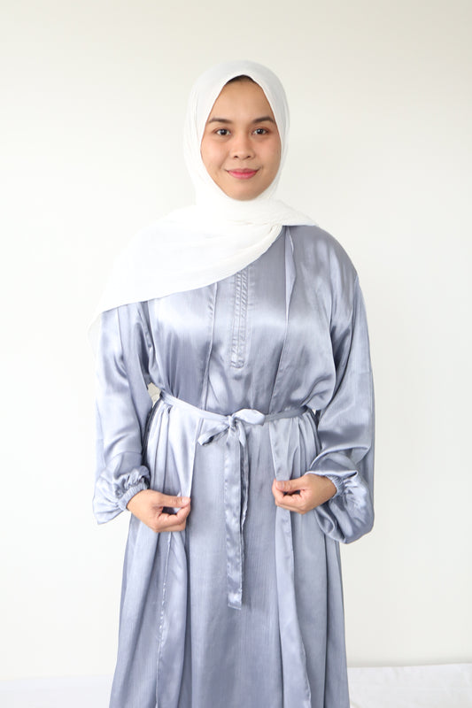 Textured Silk Abaya set