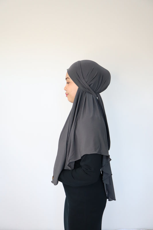 Khimar Jersey - Dark Grey