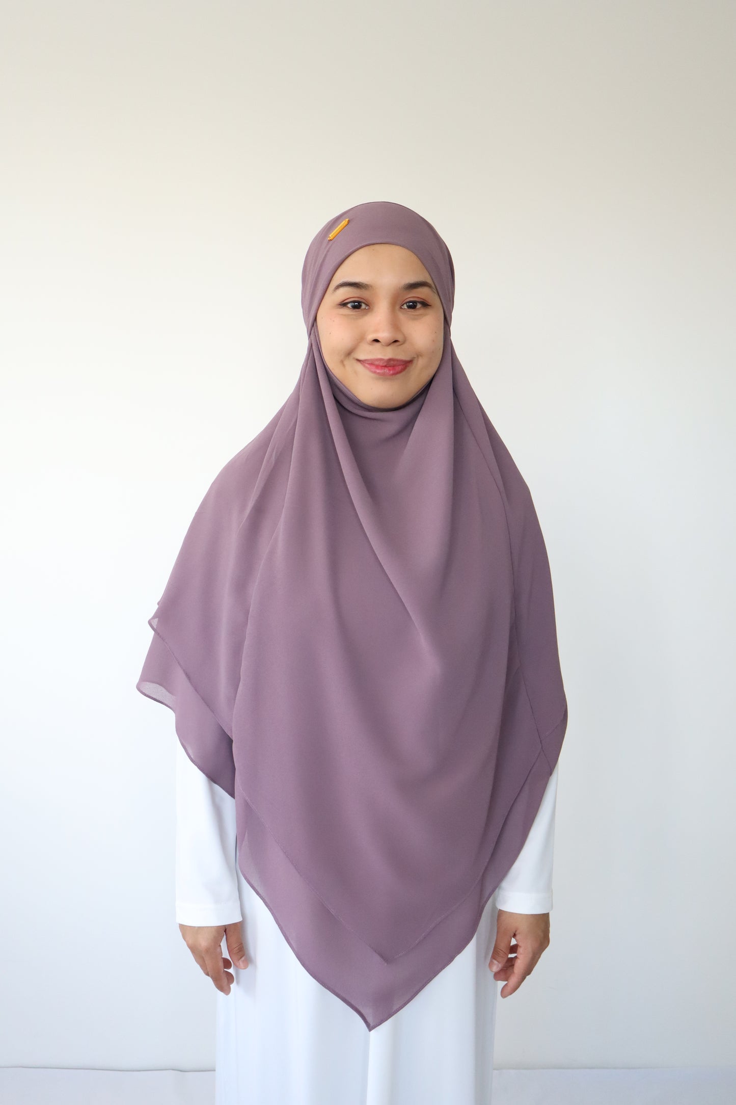 French Khimar Chiffon Tsurayya - Mauve