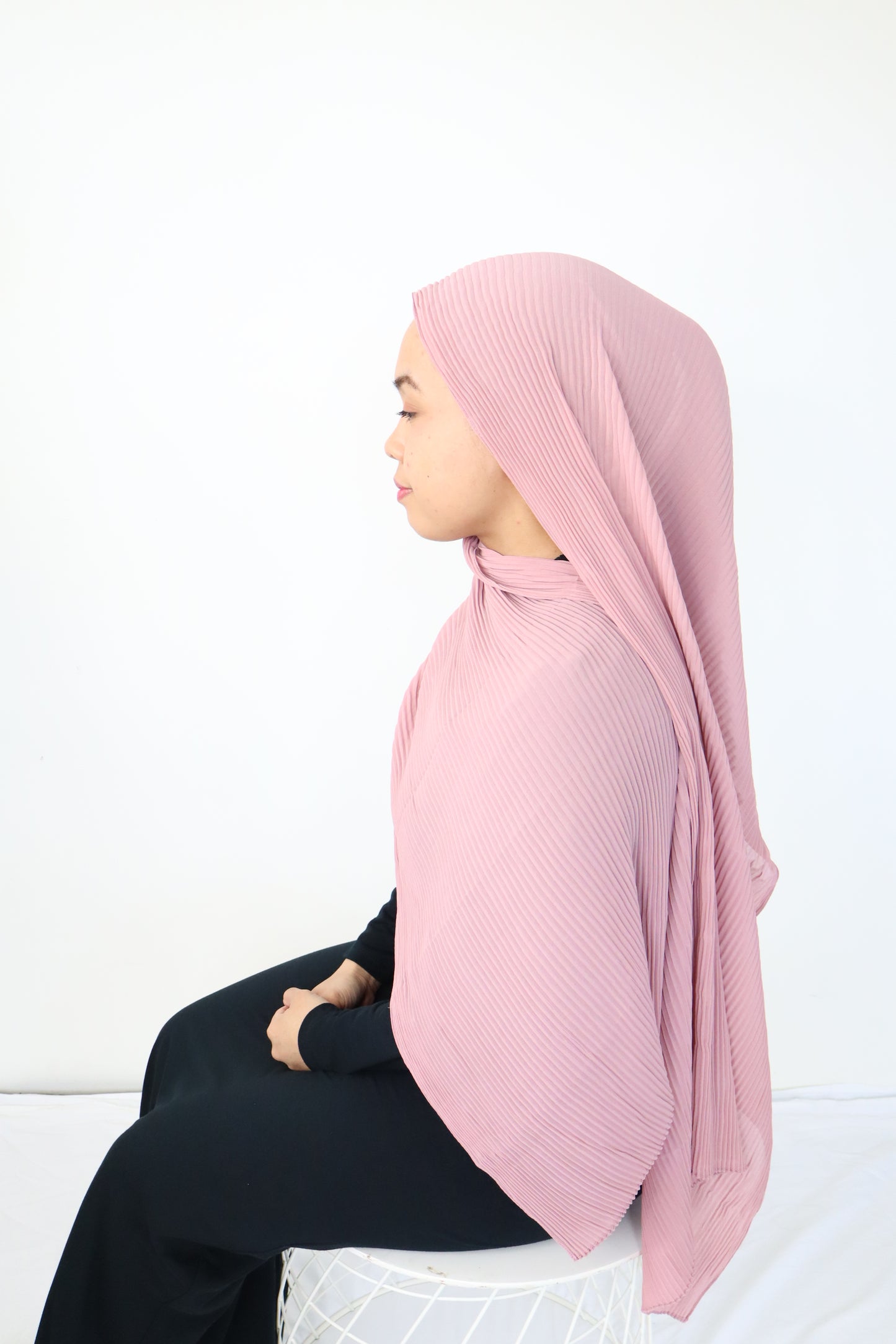 Chiffon Pleated Hijab / Scarf - 9 Cheerup colour collections