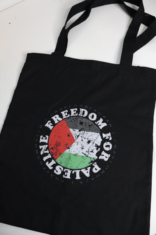 Stand with palestine totebag with zipper