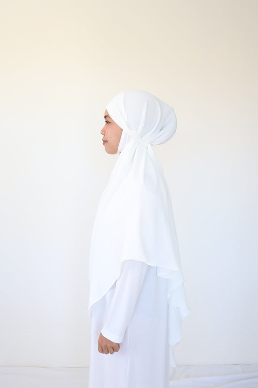 Khimar crepes - White