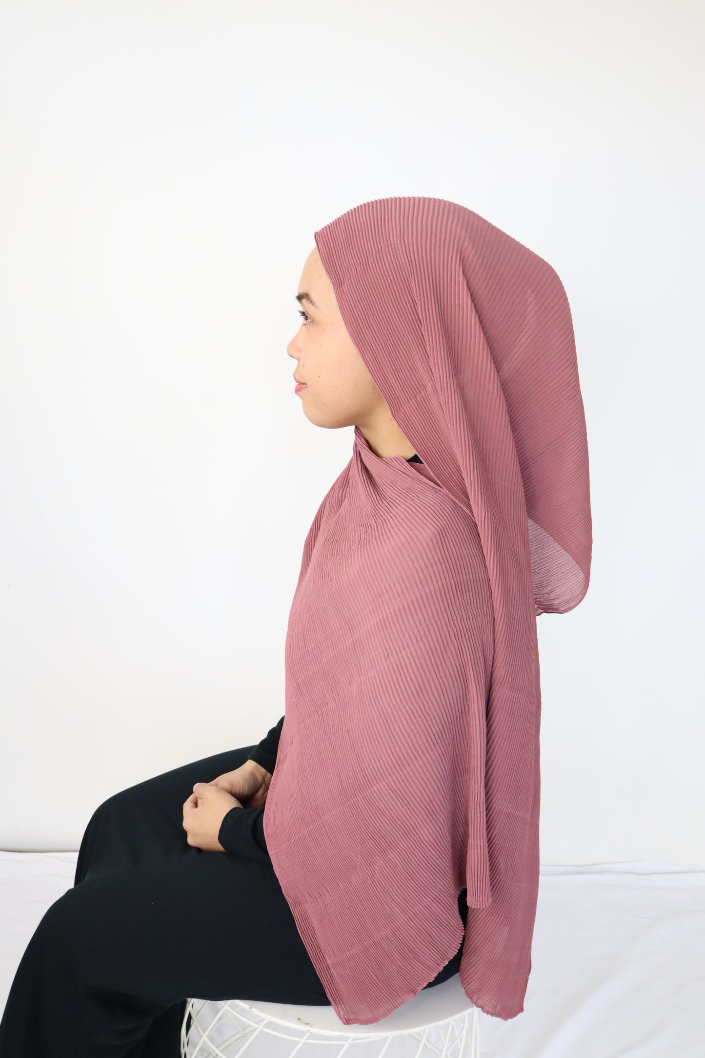 Chiffon Pleated Hijab / Scarf - 9 Cheerup colour collections